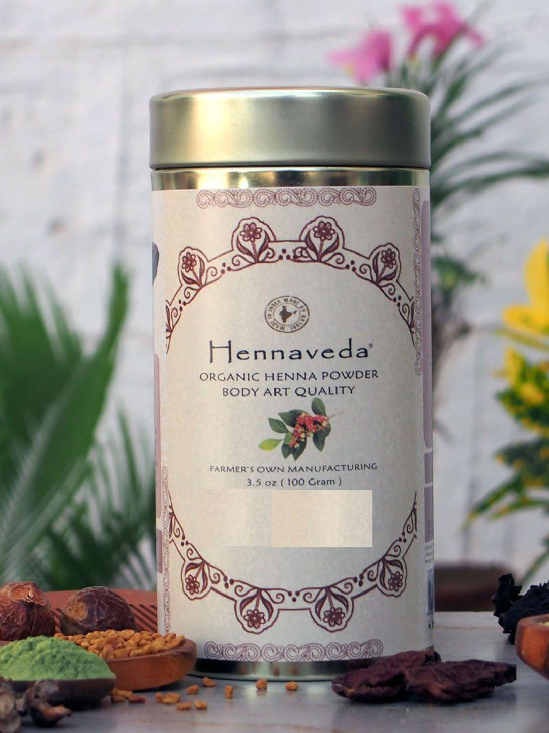 HENNAVEDA Organic Body Art Quality Henna Powder-100g-picture-14