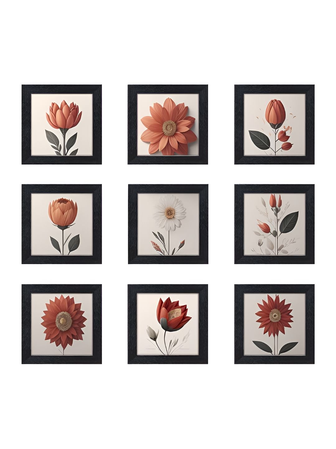 RANDOM White & Brown 6 and more Piece Synthetic Wood Other Wall Paintings-picture-17