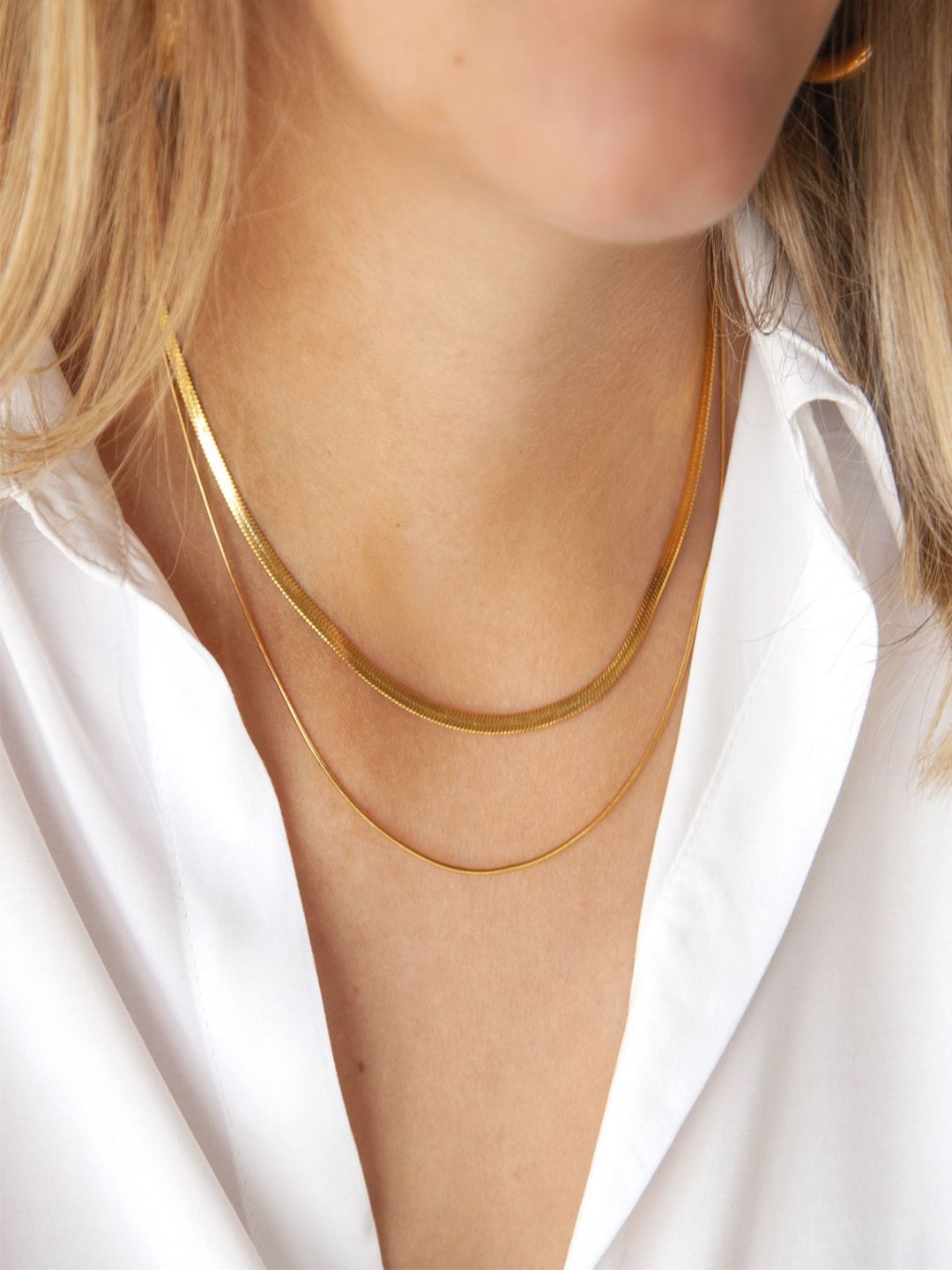 AQUASTREET Unisex 18K Gold Plated Stainless Steel Antitarnish Layer Snake Chain-picture-37