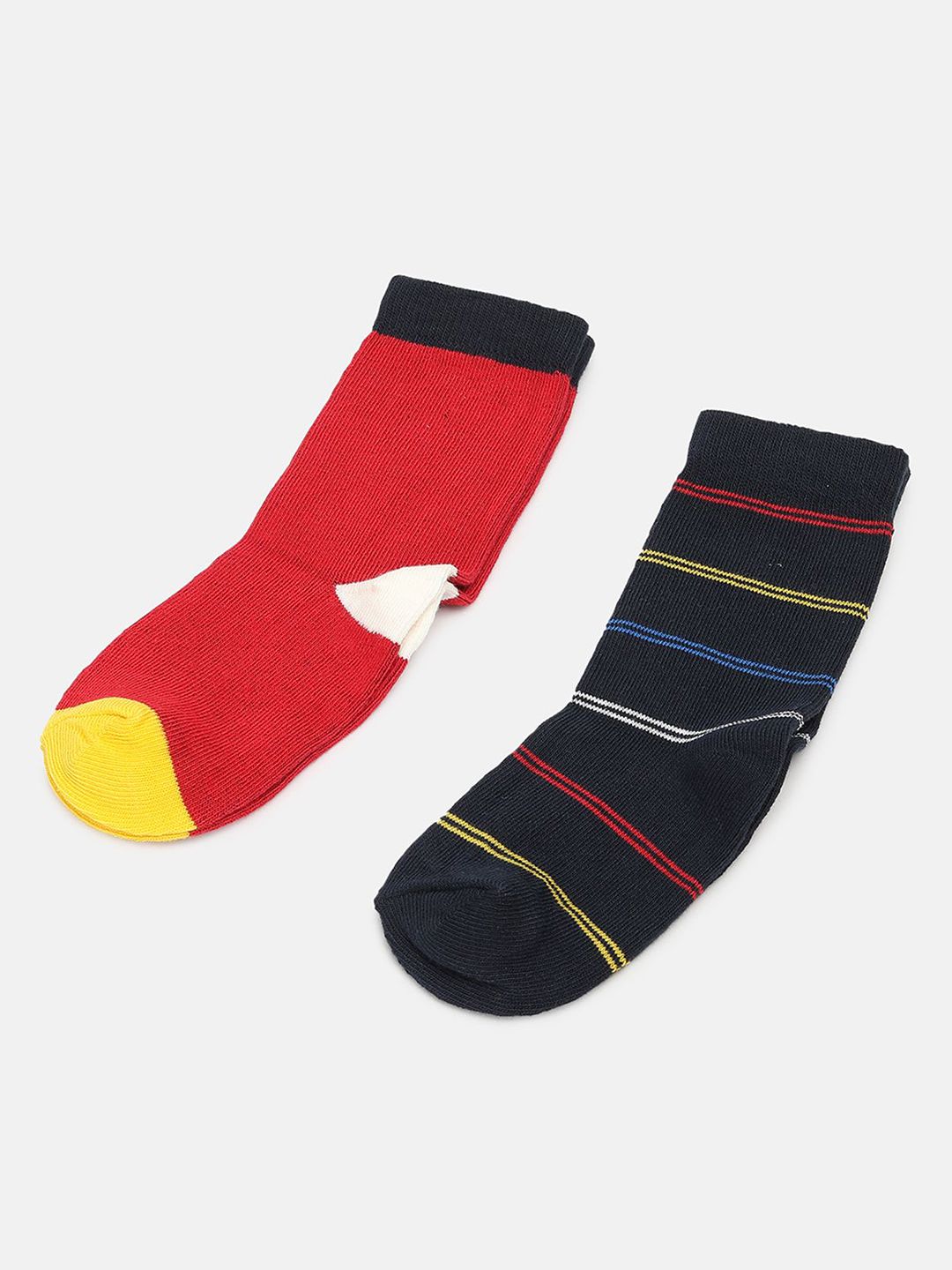 MINI KLUB Boys Pack Of 2 Patterned Calf-Length Socks-picture-39