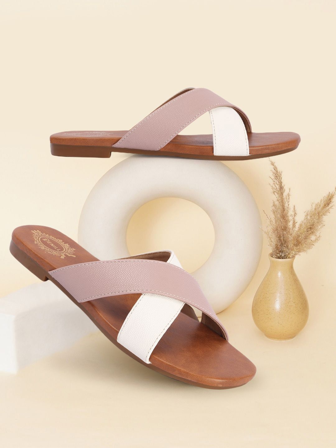 Denill Women Open Toe Flats with Bows-image-36