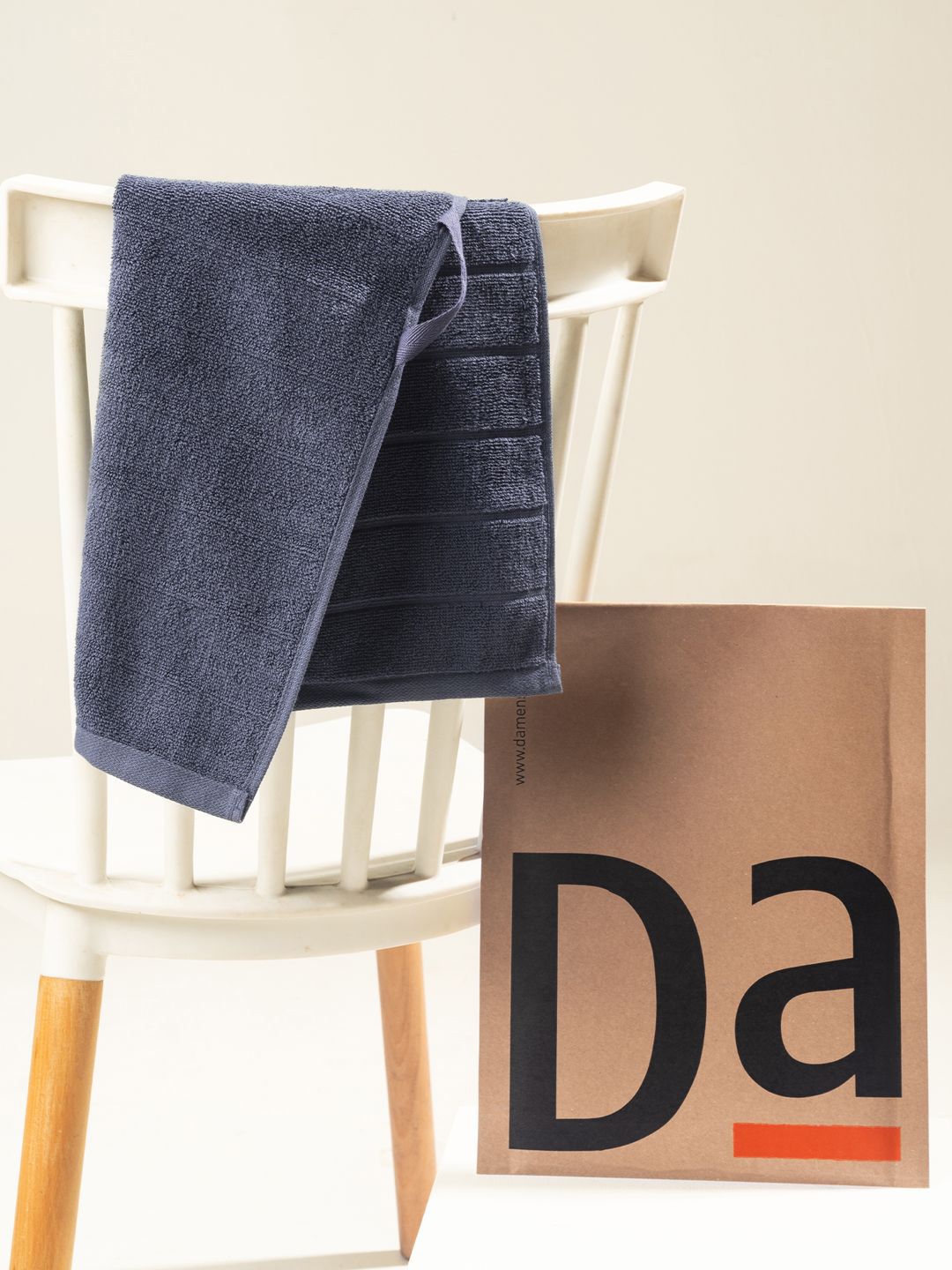 DAMENSCH Better Basic 2 Pieces Grey Cotton Super Absorbent Hand Towel 500 GSM-image-5