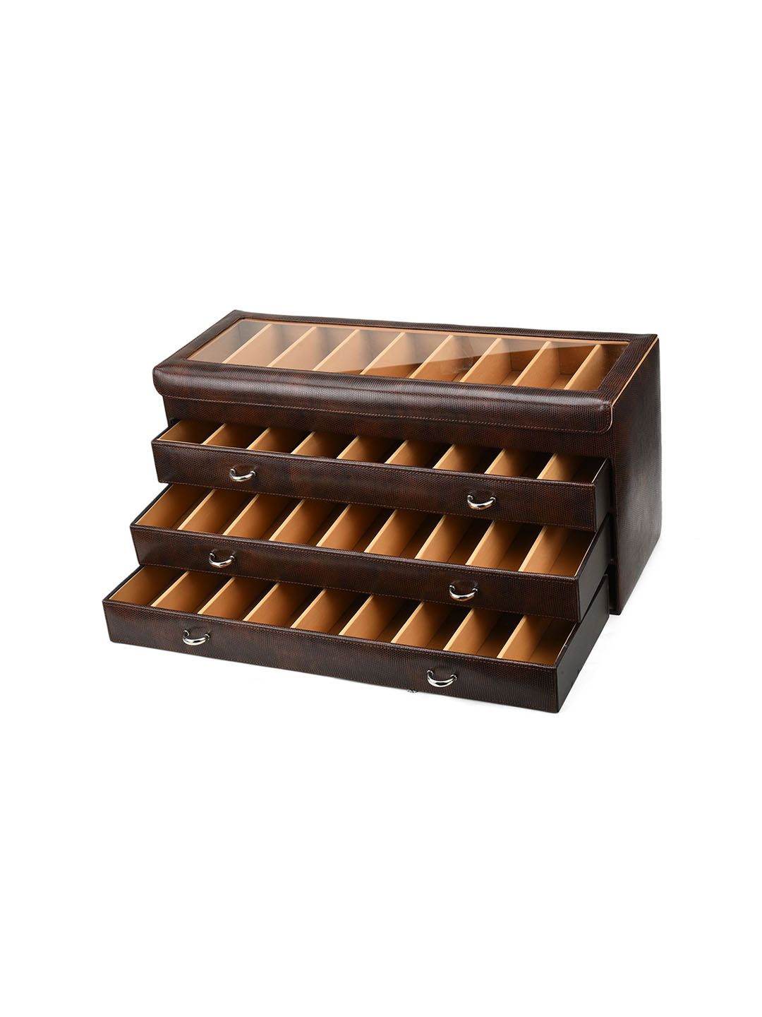 essart Tan Leather Sunglasses Organiser-image-31