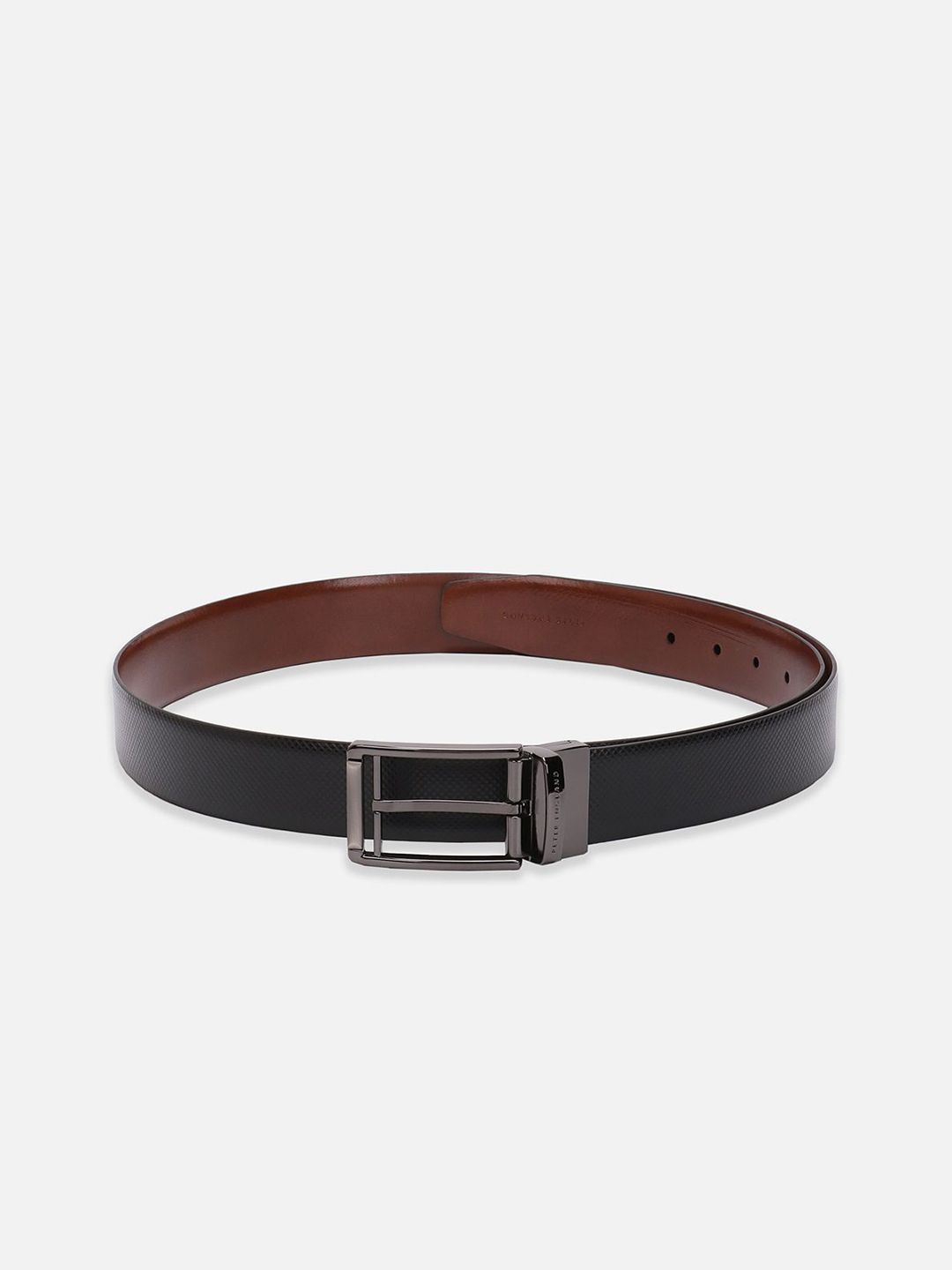Peter England Men Textured Tang Closure Leather Reversible Formal Belt-picture-22