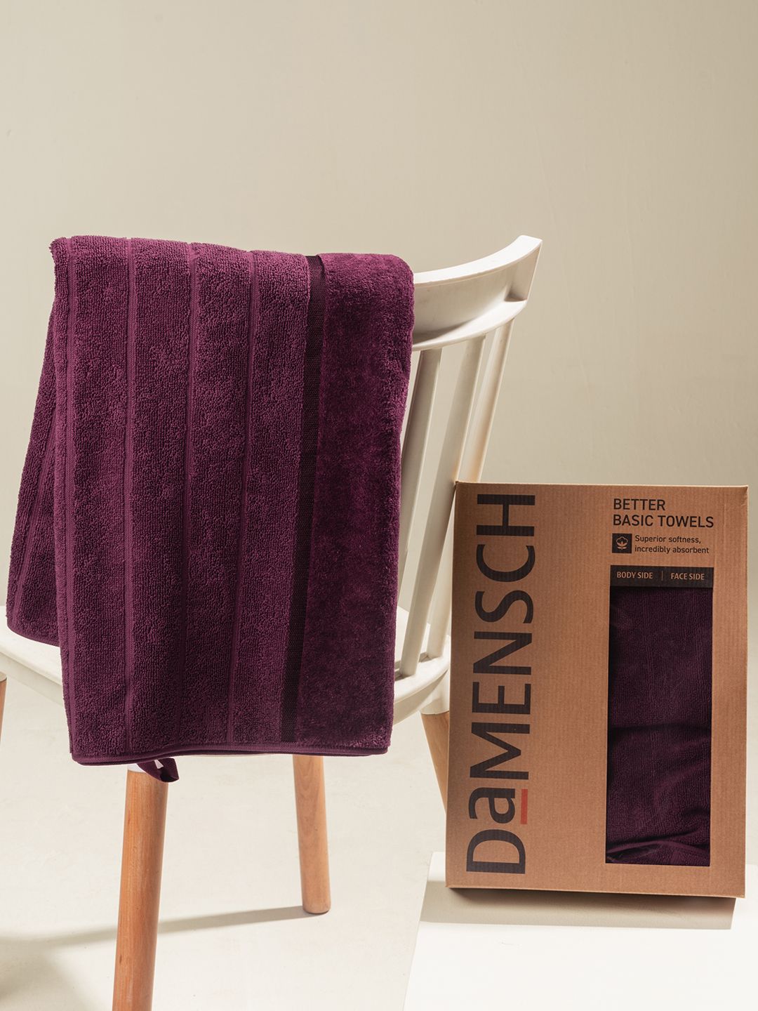 DAMENSCH Maroon Set Of 6 Cotton 500 GSM Towel Set-image-14