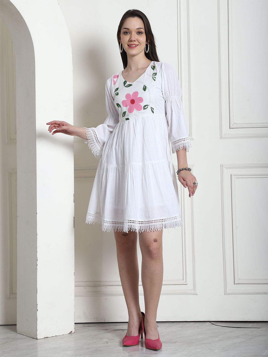 Rajnandini Floral Print A-Line Mini Dress-picture-11