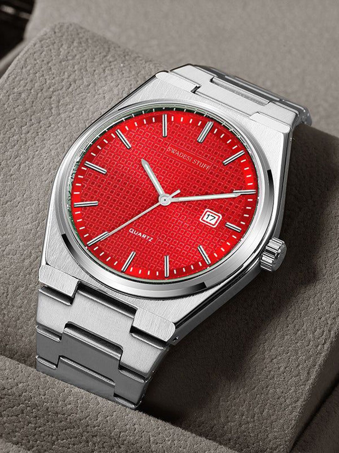 SWADESI STUFF Men Dial & Straps Analogue Watch SDS 151 RED-picture-44