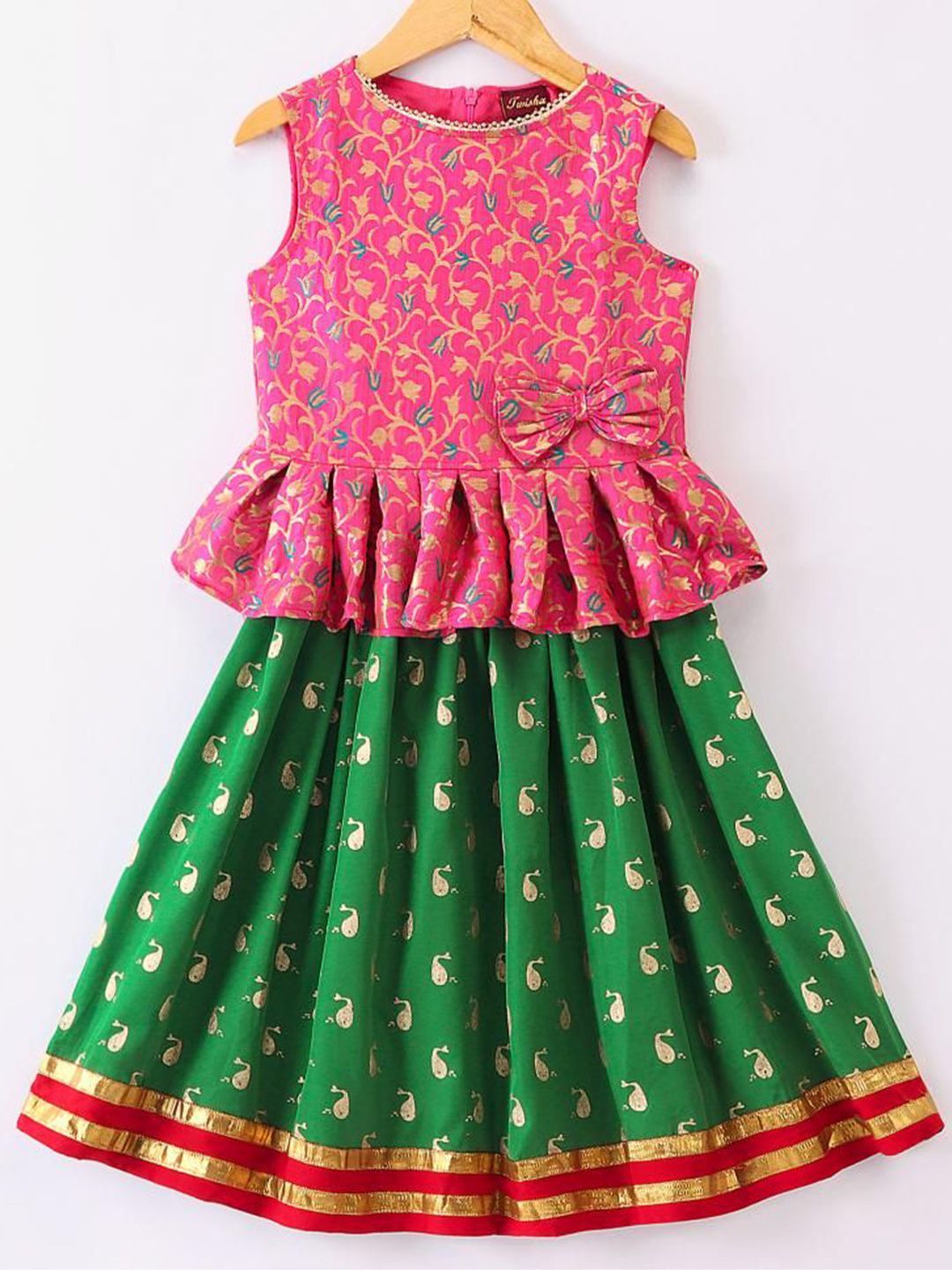 Twisha Girls Embroidered Top with Skirt-picture-42