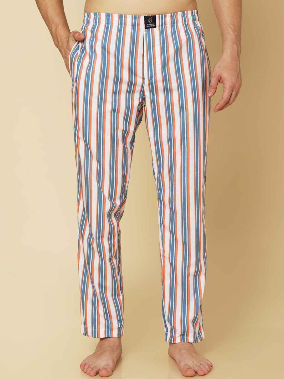 URBAN SCOTTISH Men Striped Lounge Pants-picture-17