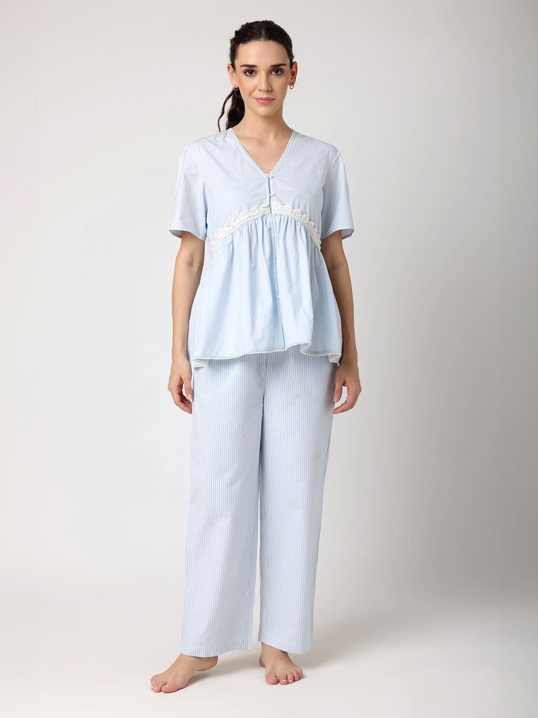 BLANC9 Women Pure Cotton Night suit-picture-22