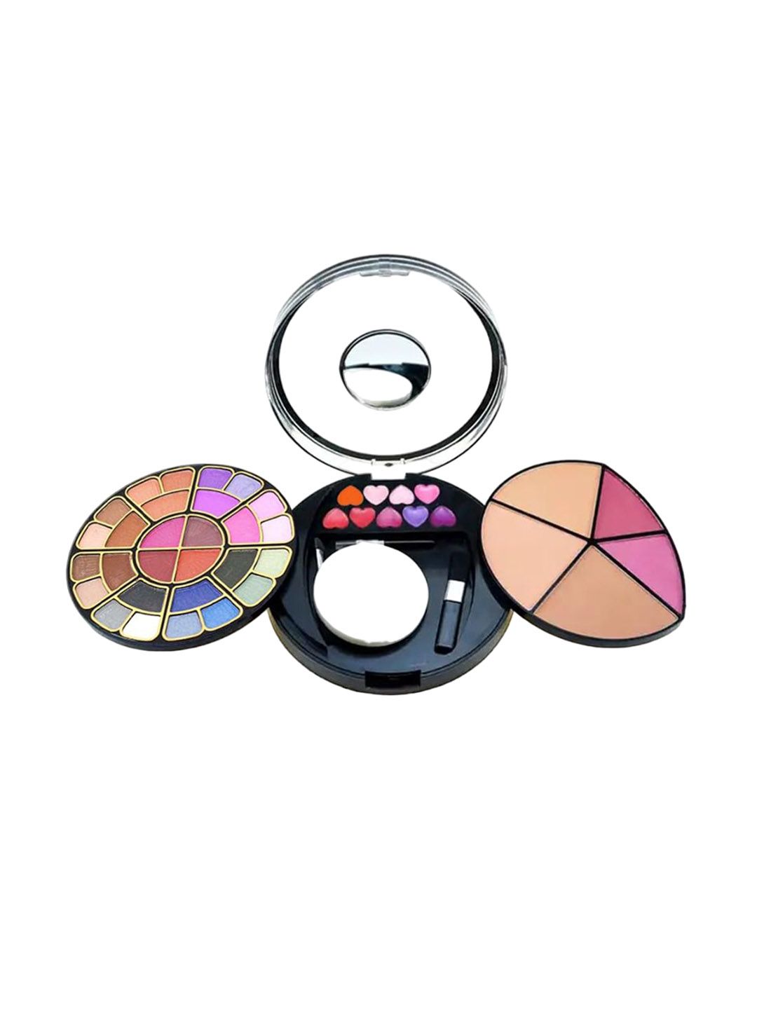 A.D.S 28 Eye Shadow, 3 Compact, 2 Blusher, 9 Lip Color, Mirror & Puff Makeup Kit -44g-image-10