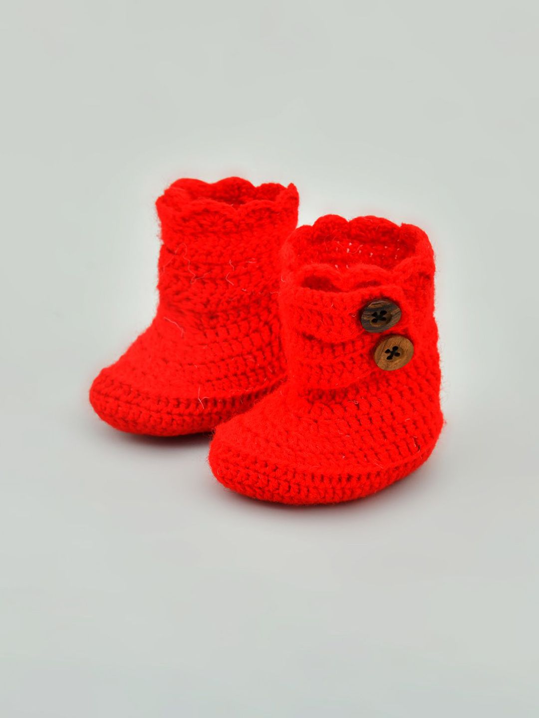 FUNKRAFTS Girls Pure Wool Handmade Crochet Booties-picture-50