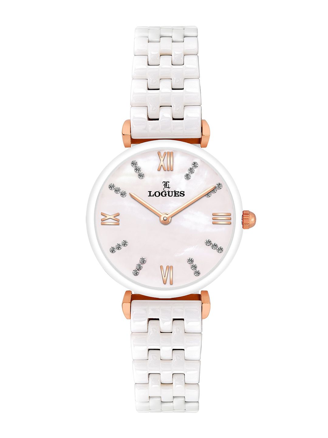 L LOGUES Women Brass Dial & Ceramic Straps Analogue Watch L 1979 AC-16-image-14