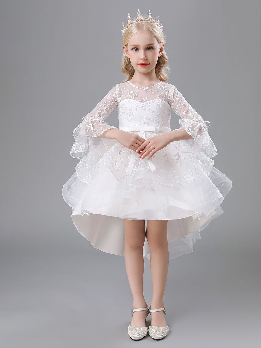 JC SPARKLE Embroidered Fit & Flare Midi Party Wear Dress-image-18