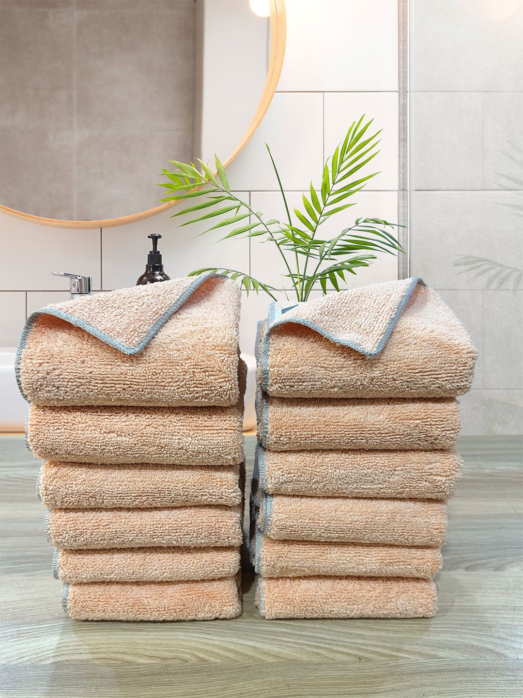 LABHAM Insignia 12Pcs Peach-Colored Ultra Absorbent Hand Towels-image-47