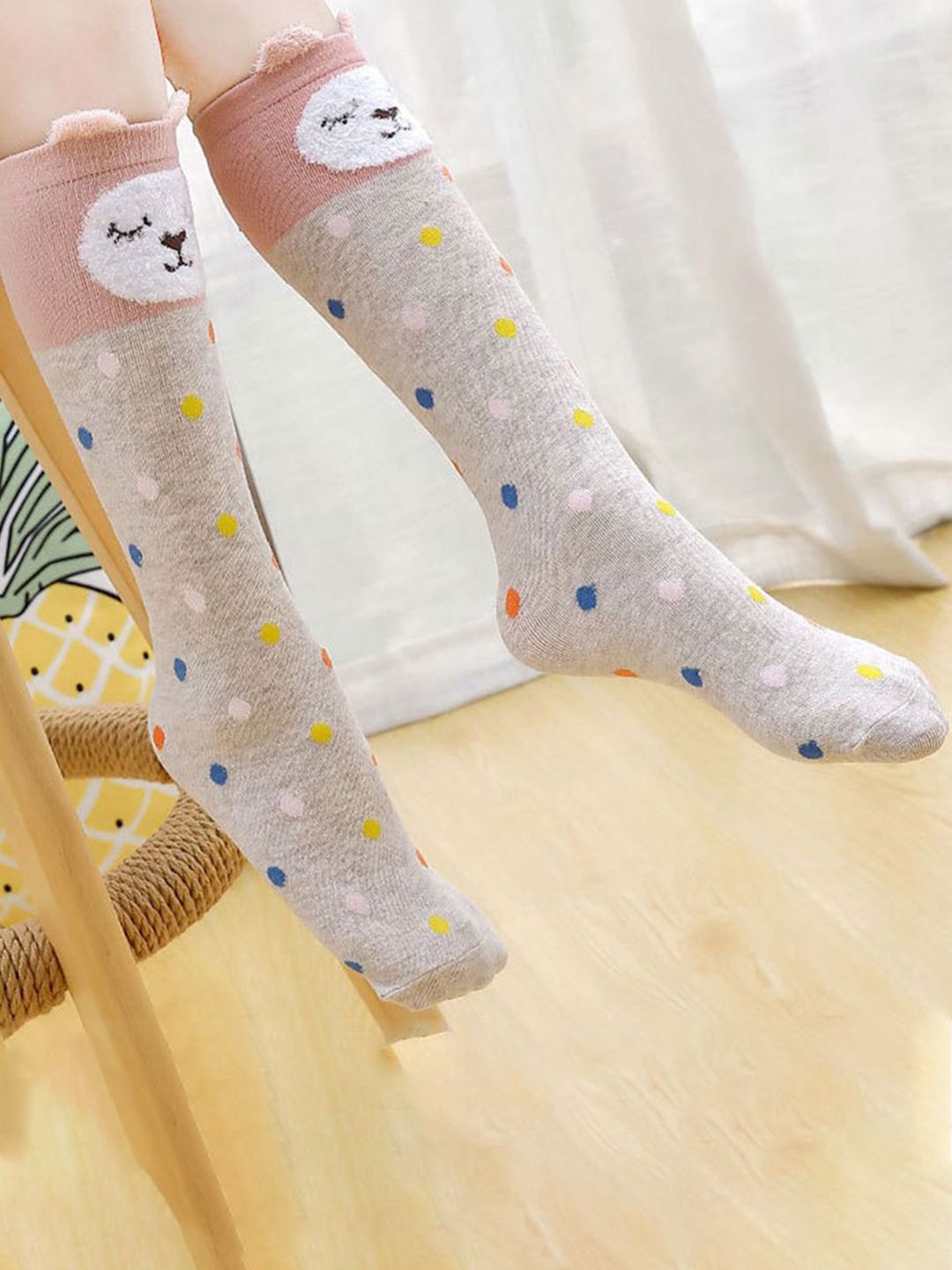 NESKA MODA Girls Patterned Knee-Length Socks-picture-48