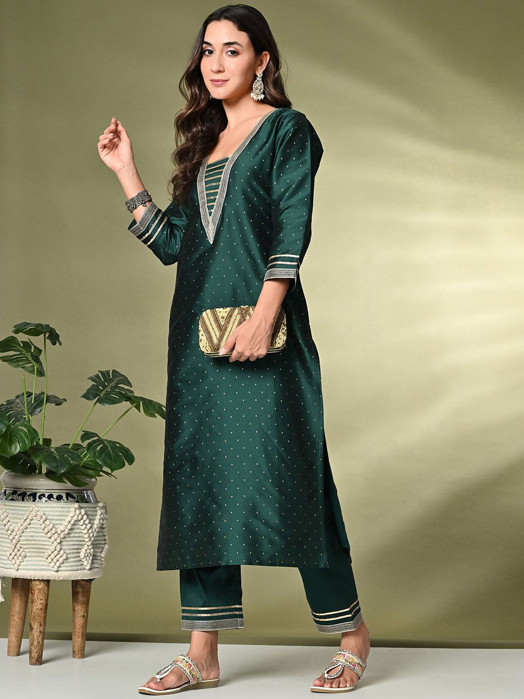 Green Ethnic kurta