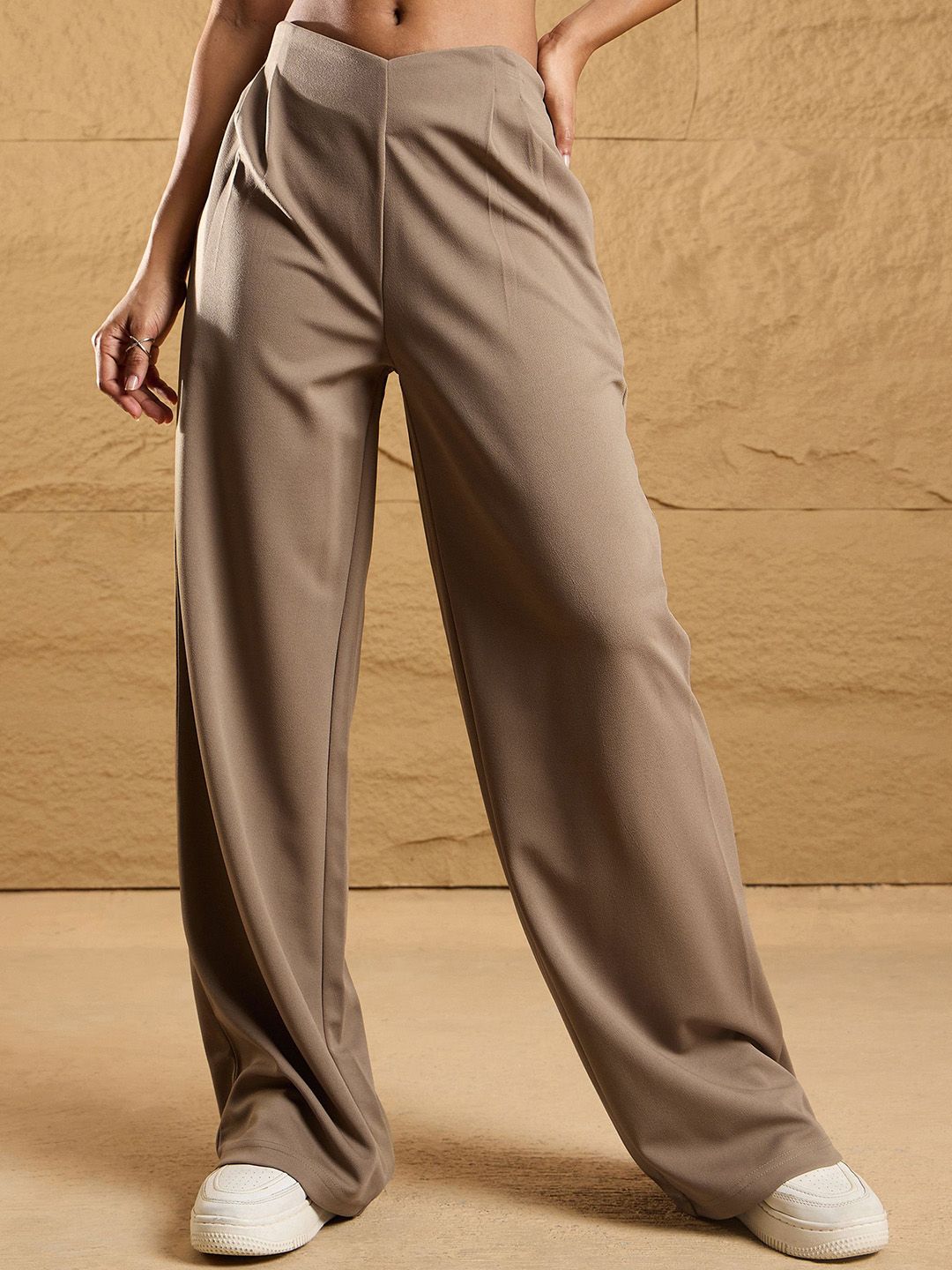 SASSAFRAS Women Comfort High-Rise Trousers-picture-30