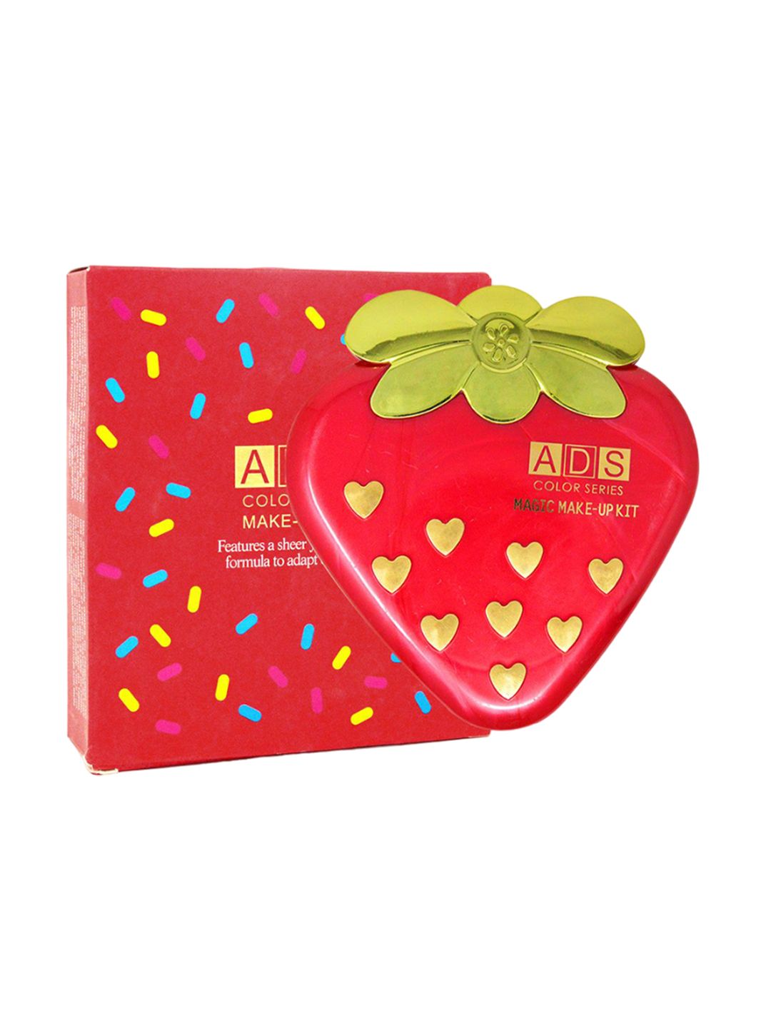 A.D.S 21 Eye Shadow, 2 Compact, 3 Blusher, 4 Lip Color,1 Mirror,1 Puff Makeup Kit-38g-image-9