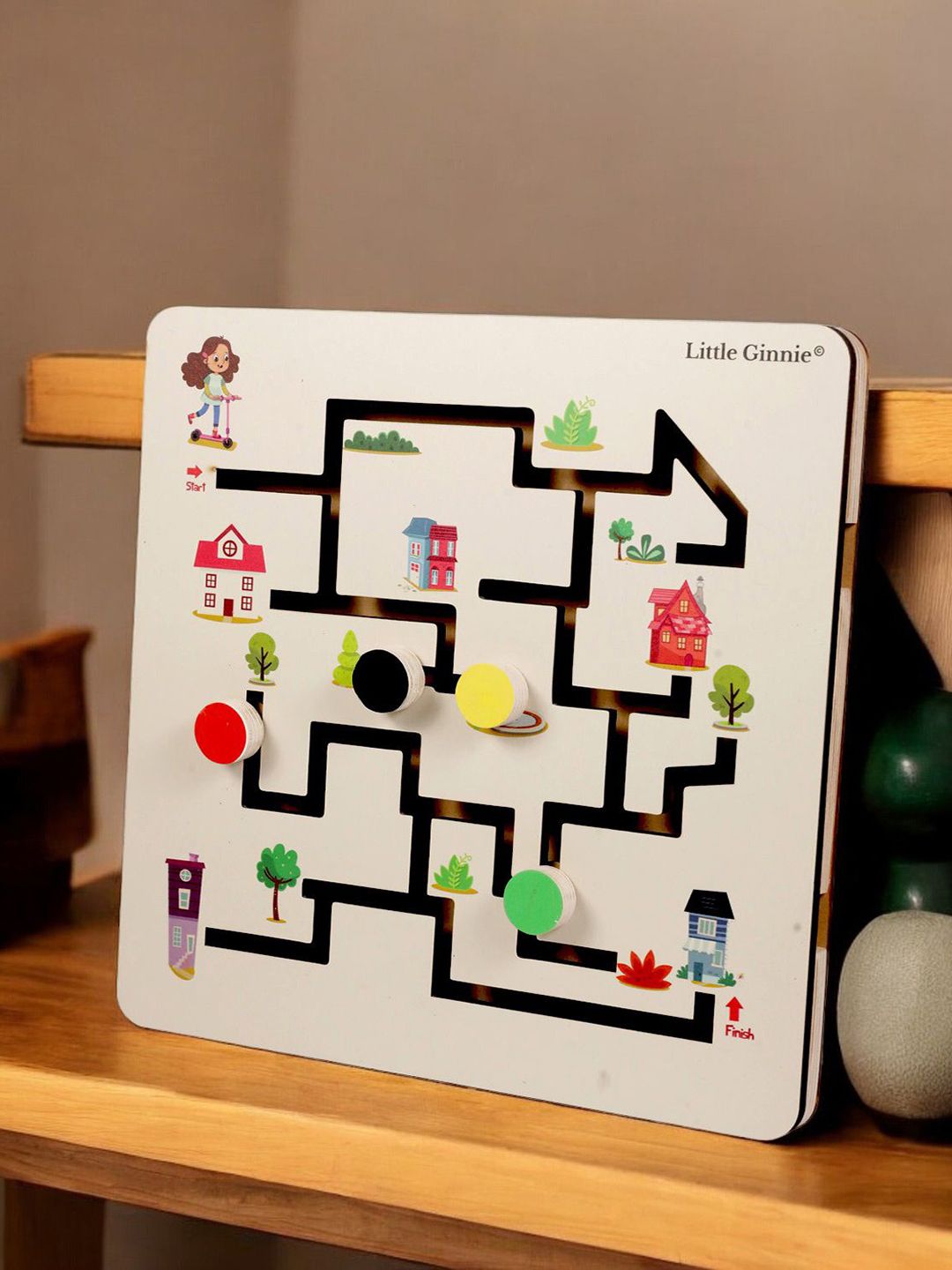 LITTLE GINNIE Kids BPA Free Brain Teaser Puzzle Game-picture-15