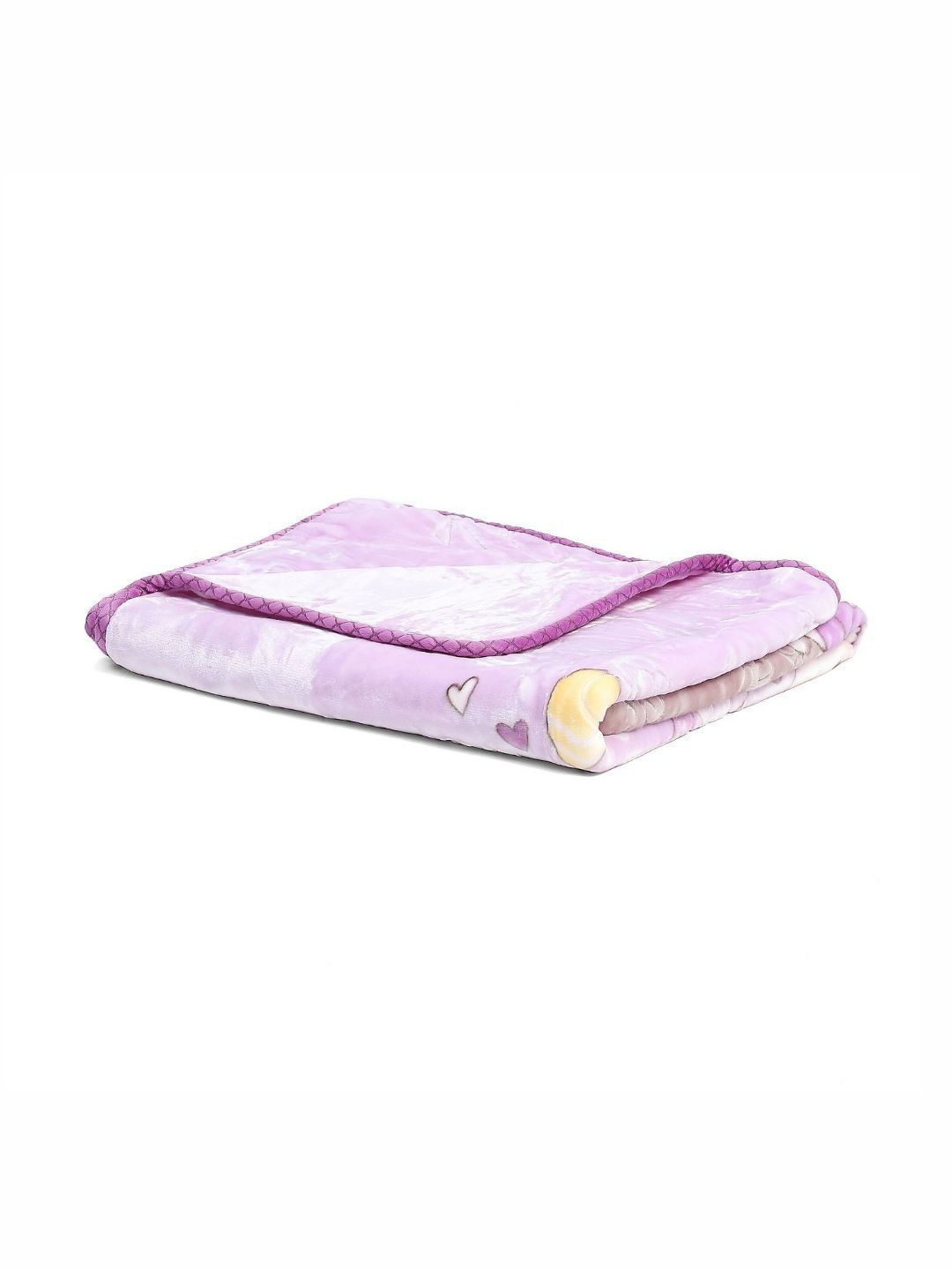 Monte Carlo Purple & White Cartoon Characters Mild Winter 600 GSM Single Bed Blanket-picture-11