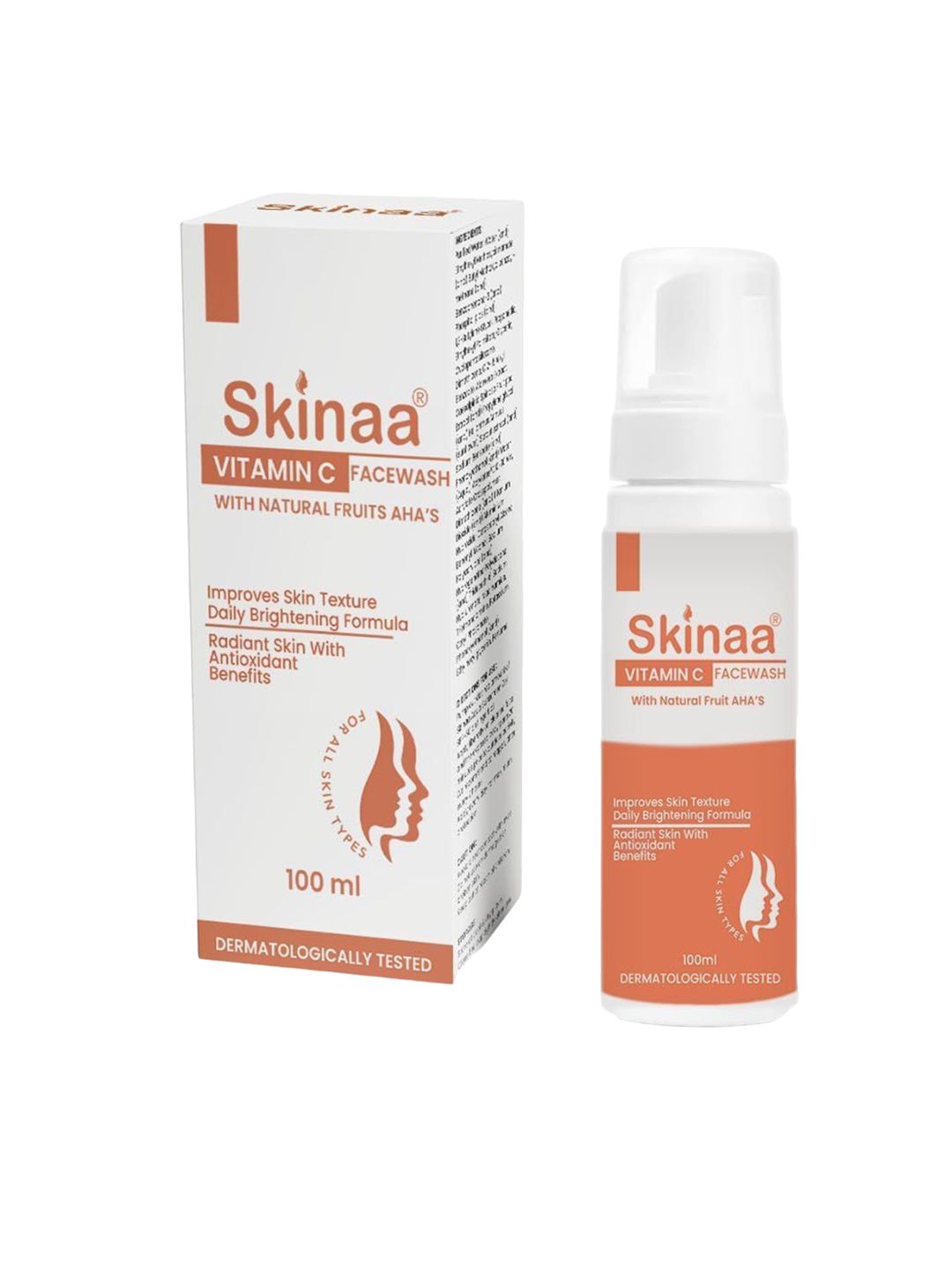 SKINAA Vitamin C With Natural Fruit Boost AHA's Facewash- 100ml-picture-47