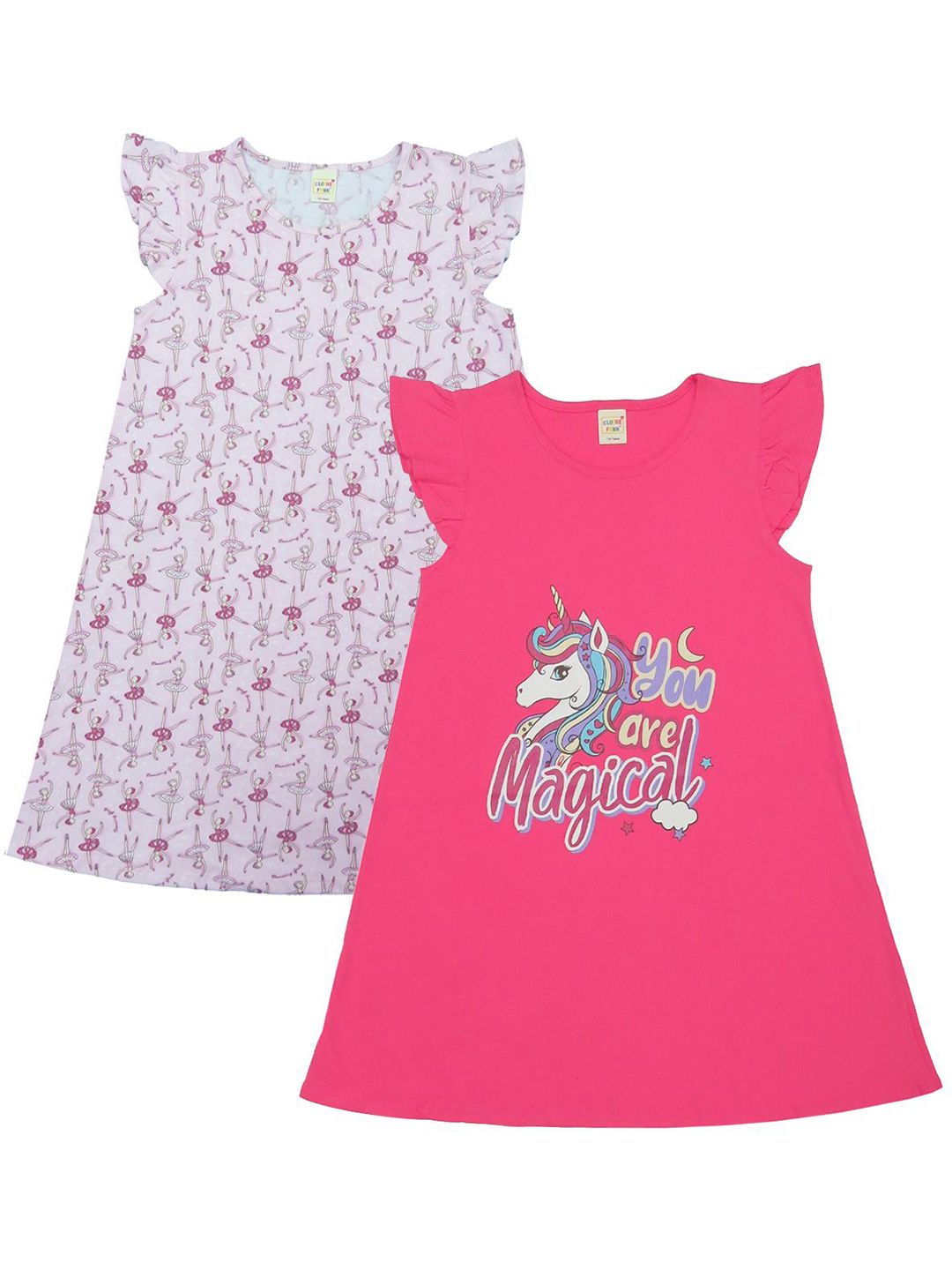Clothe Funn Girls Printed Maxi Nightdress-picture-34