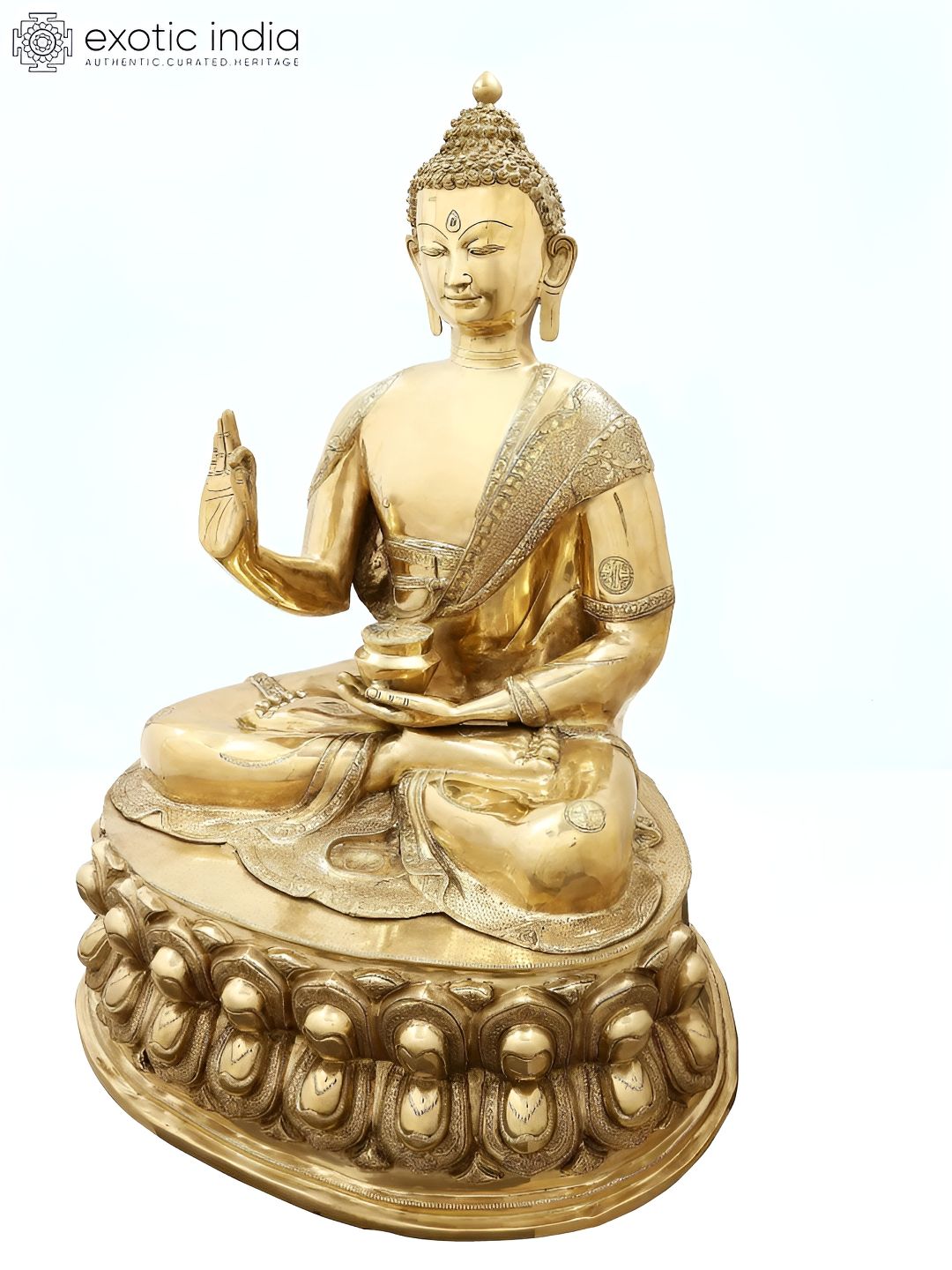 Exotic India Gold-Toned Buddha Idol Showpiece-picture-35