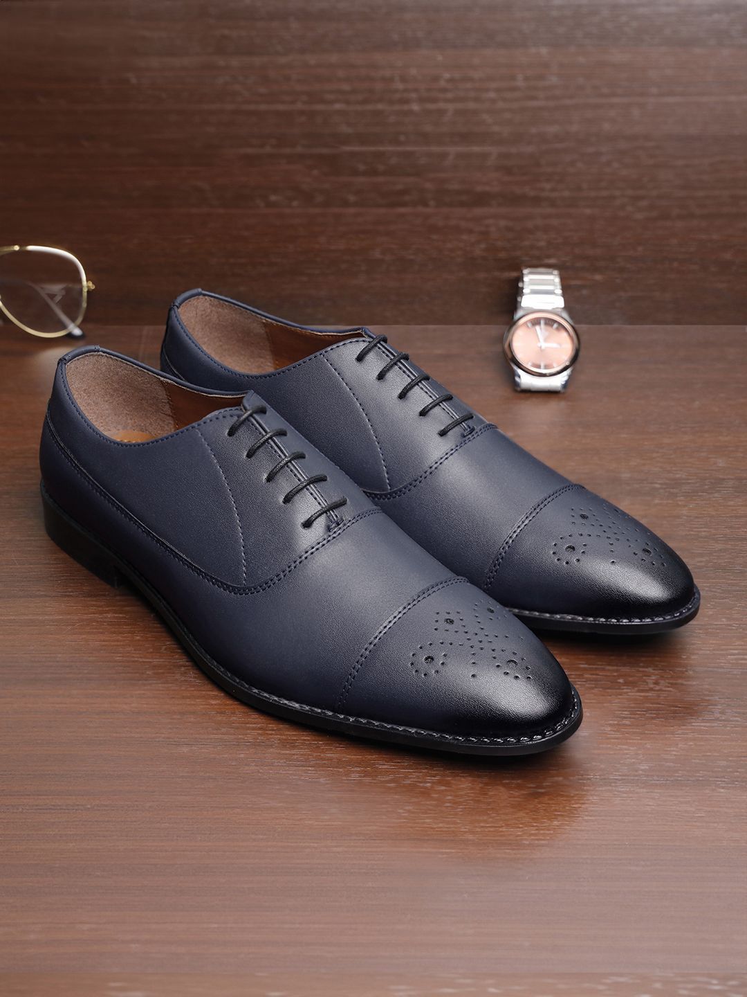 LOUIS STITCH Men Leatherette Derby Formal Shoes-picture-32