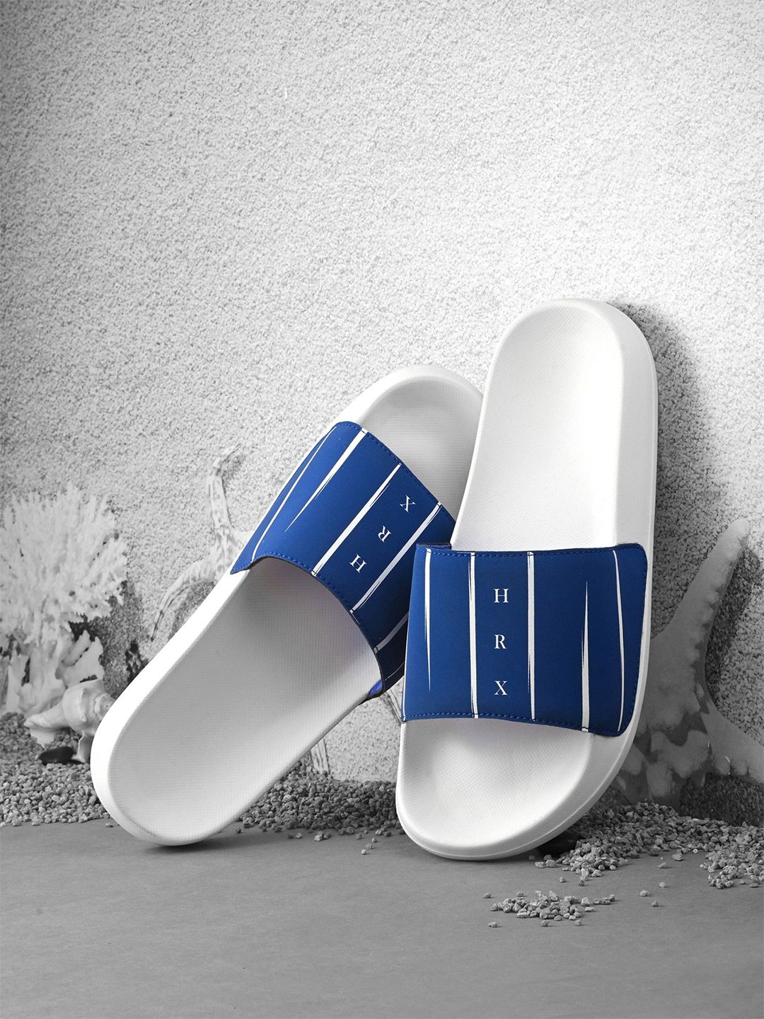 HRX by Hrithik Roshan Men Striped Printed Sliders-image-44