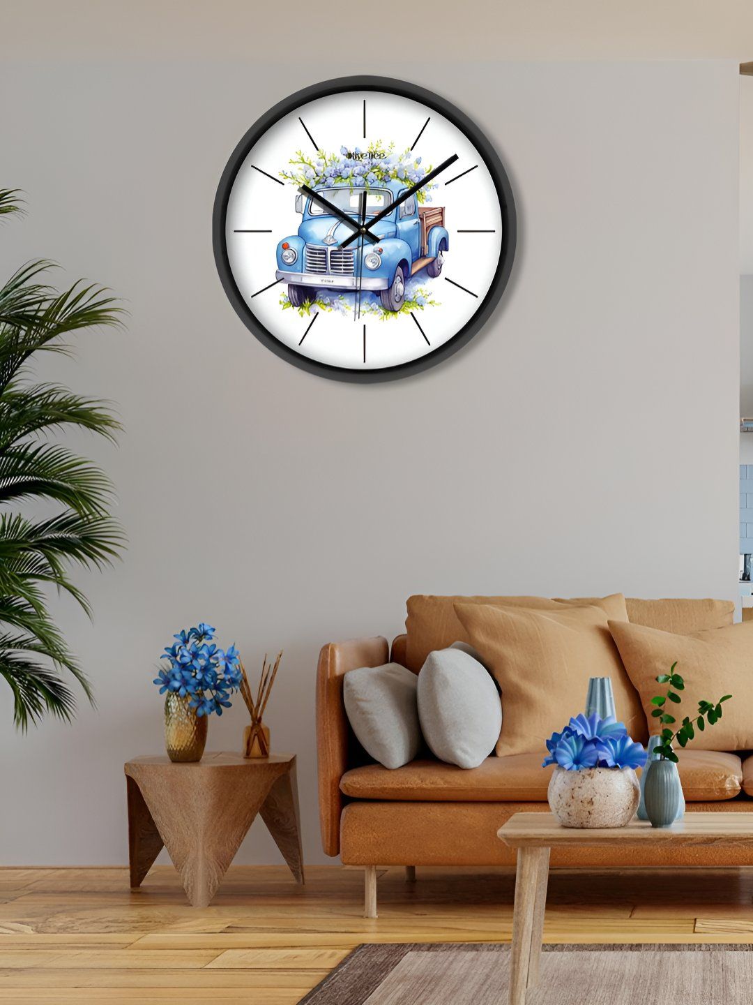OLIVE TREE Black & White Printed Contemporary Wall Clock-picture-33