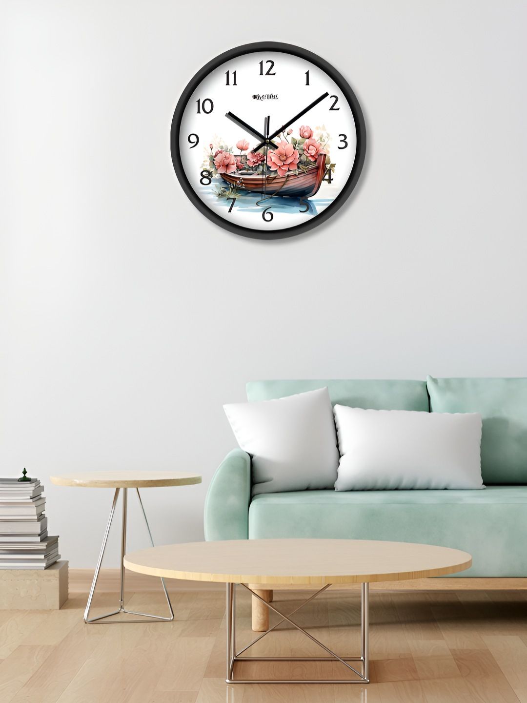 OLIVE TREE Black & White Printed Contemporary Wall Clock-picture-36