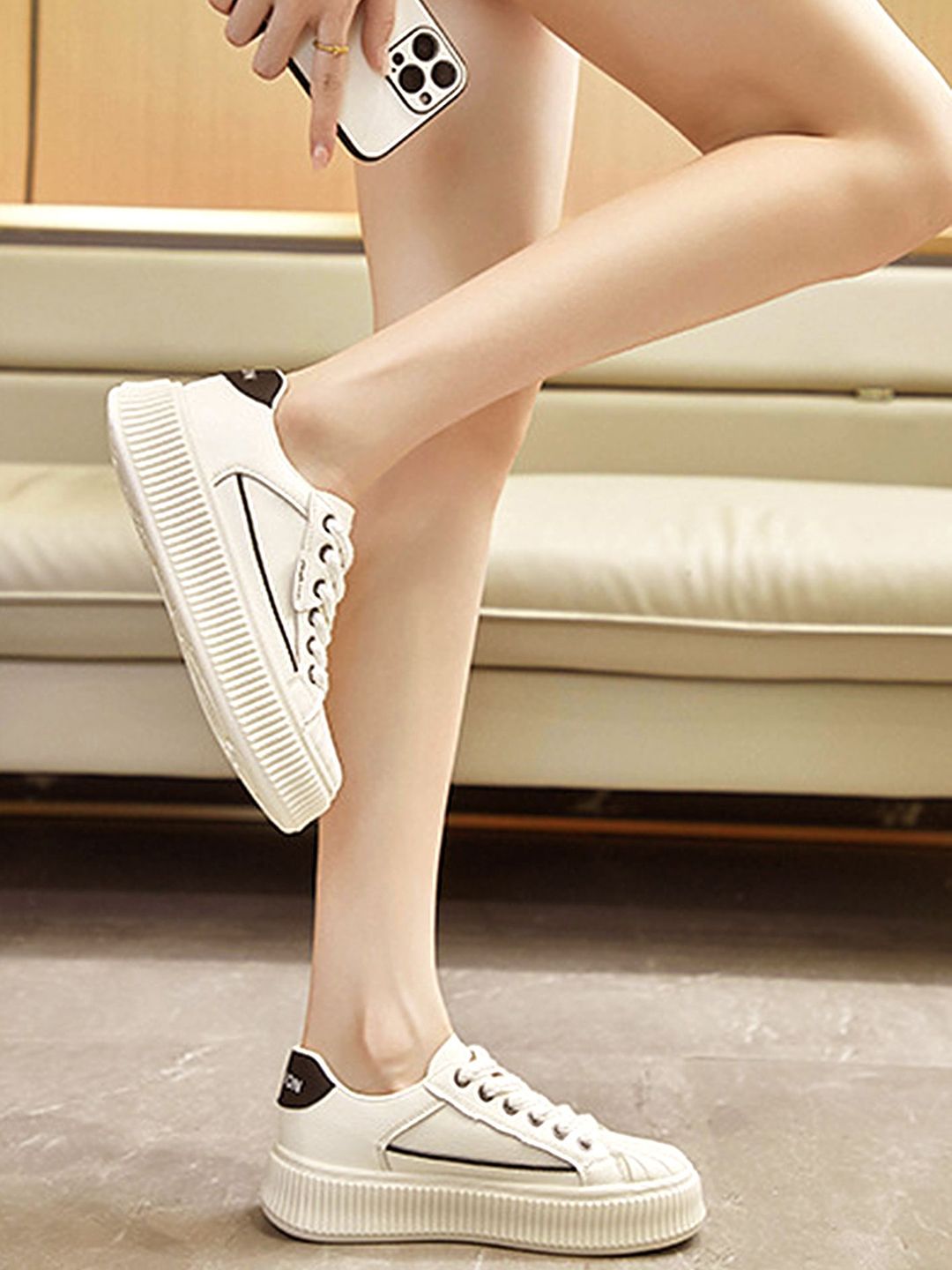 LULU & SKY Women Colourblocked PU Sneakers-picture-18