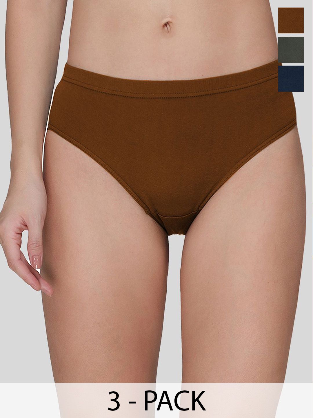 AMUL COMFY Pack of 3 Mid-Rise Hipster Panty Briefs AC-PLPANIE1-LB-MA-NY-3XL-3PC-picture-57