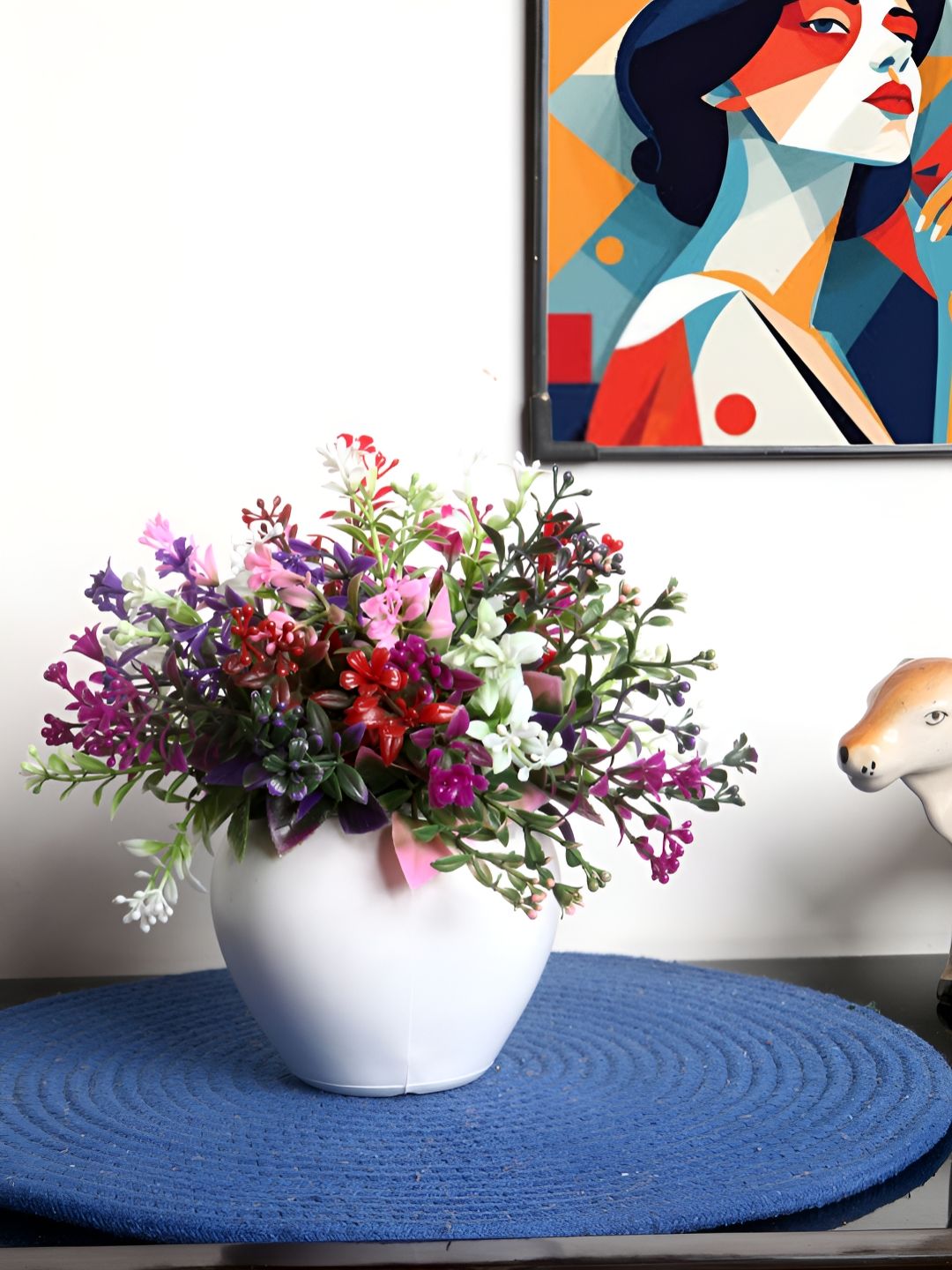 FOLIYAJ White 1 Pieces Artificial Plant With Pot-picture-39