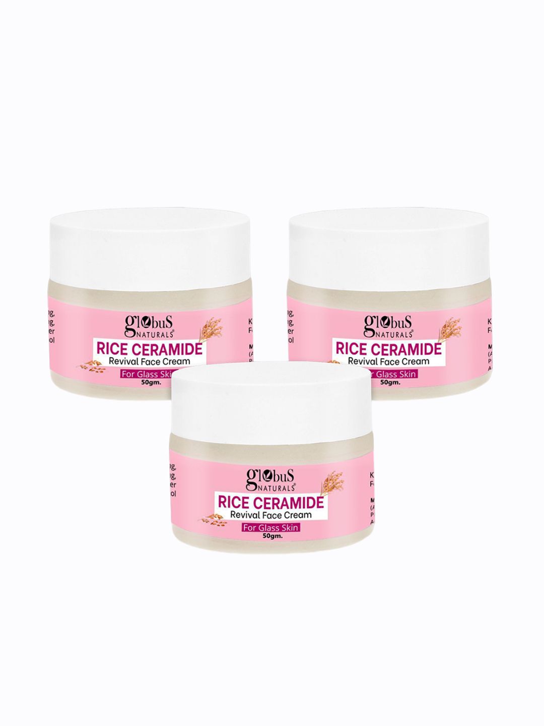 Globus naturals  Rice Ceramide Set Of 3 Revival Face Cream -50g each-image-47