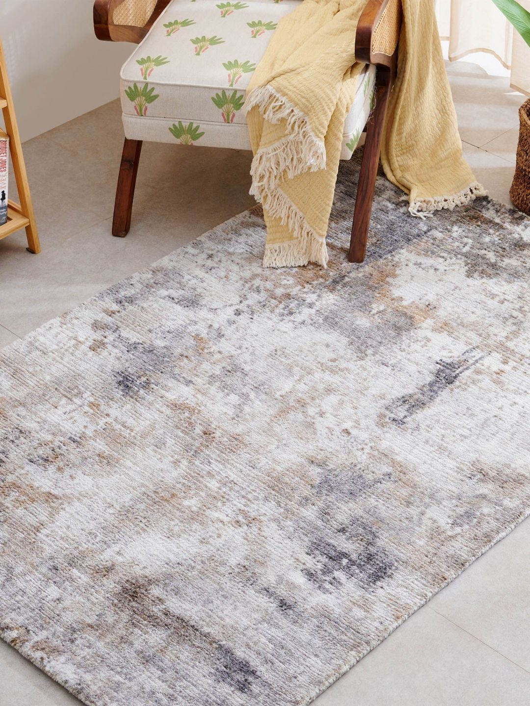 Home Centre Grey Ethnic Motifs Nylon Carpet-picture-17