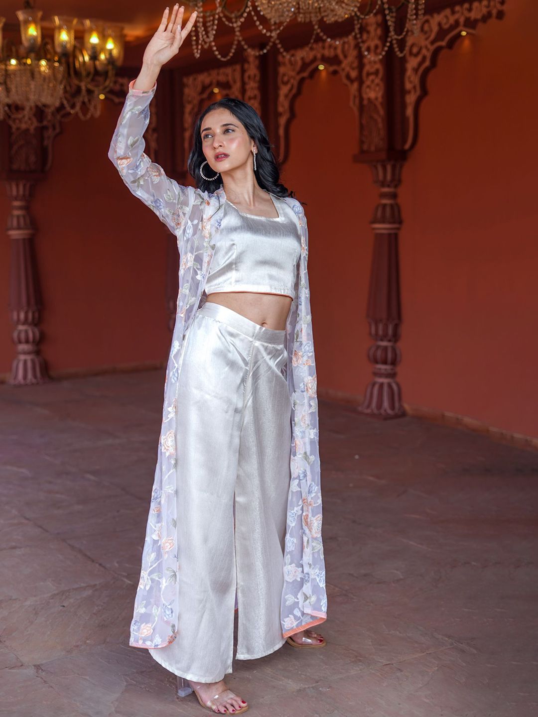 GO BOUJEE Top With Palazzo & Shrug-picture-33