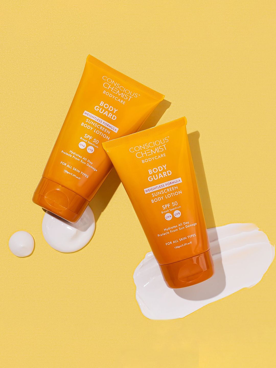 Conscious Chemist Body Guard Sunscreen Body Lotion SPF 50 PA++++ For Sun Protection - 150g-image-32