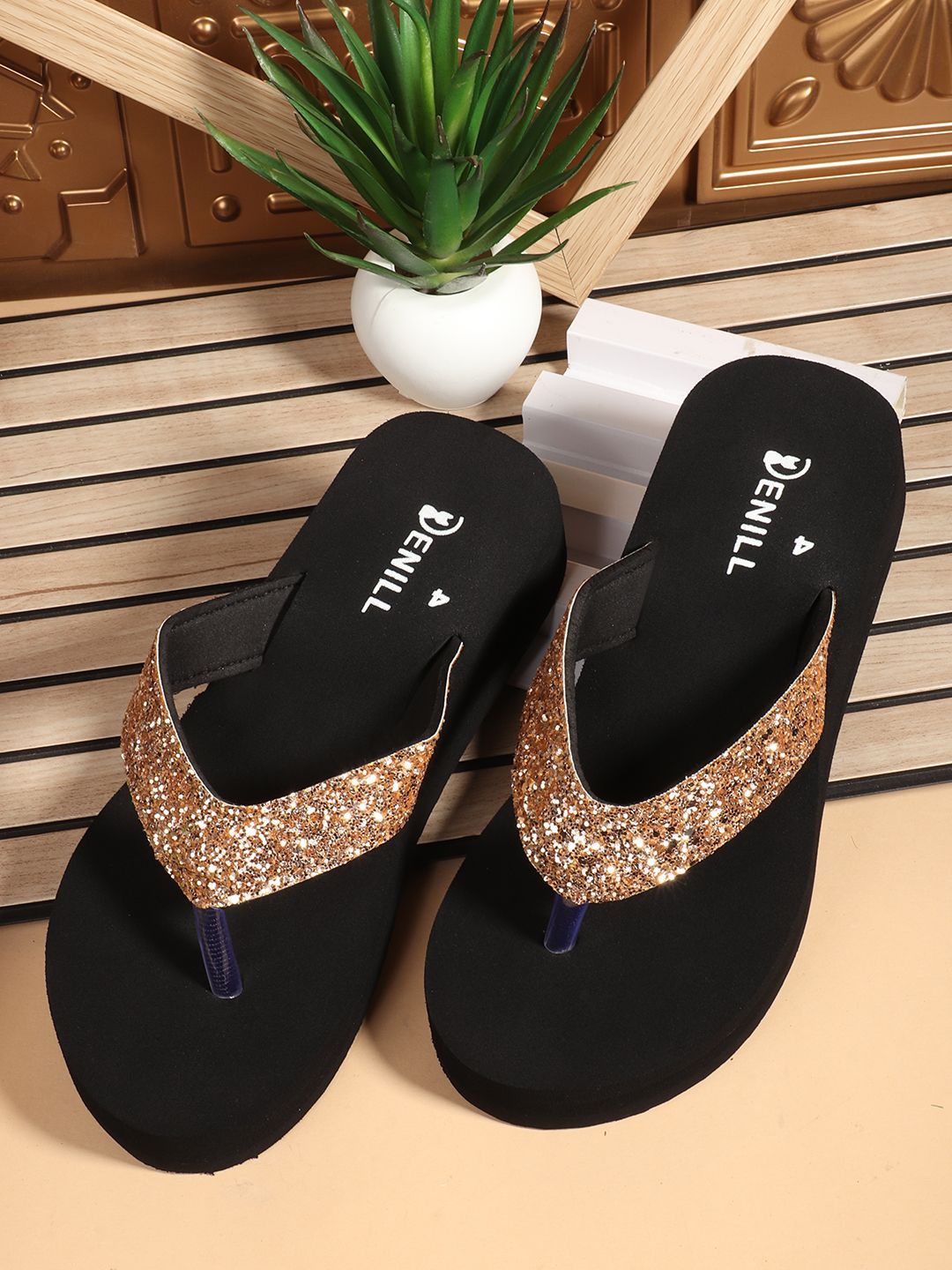Denill Women Solid Open Toe Flats with Western - Embellished-picture-24