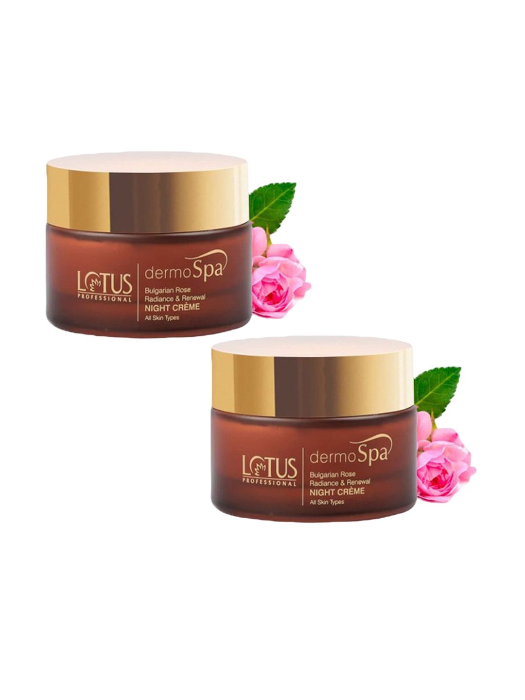 Lotus Professional Set Of 2 DermoSpa Bulgarian Rose Radiance Renewal Night Cream-50g Each-image-22