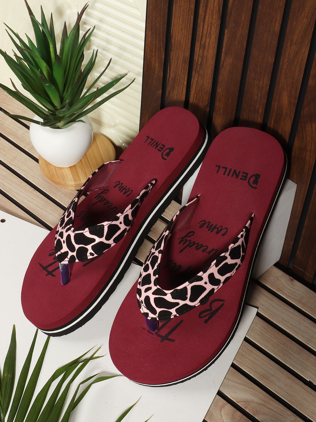 Denill Women Printed T-Strap Flats-image-33
