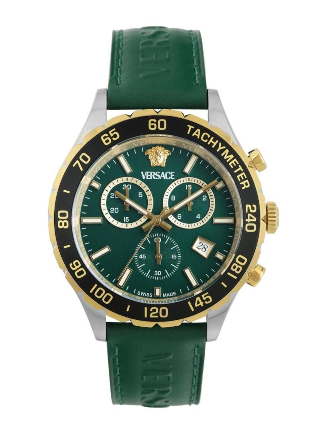 Versace Men Brass Dial & Leather Straps Analogue Watch VEPCA0224-image-24