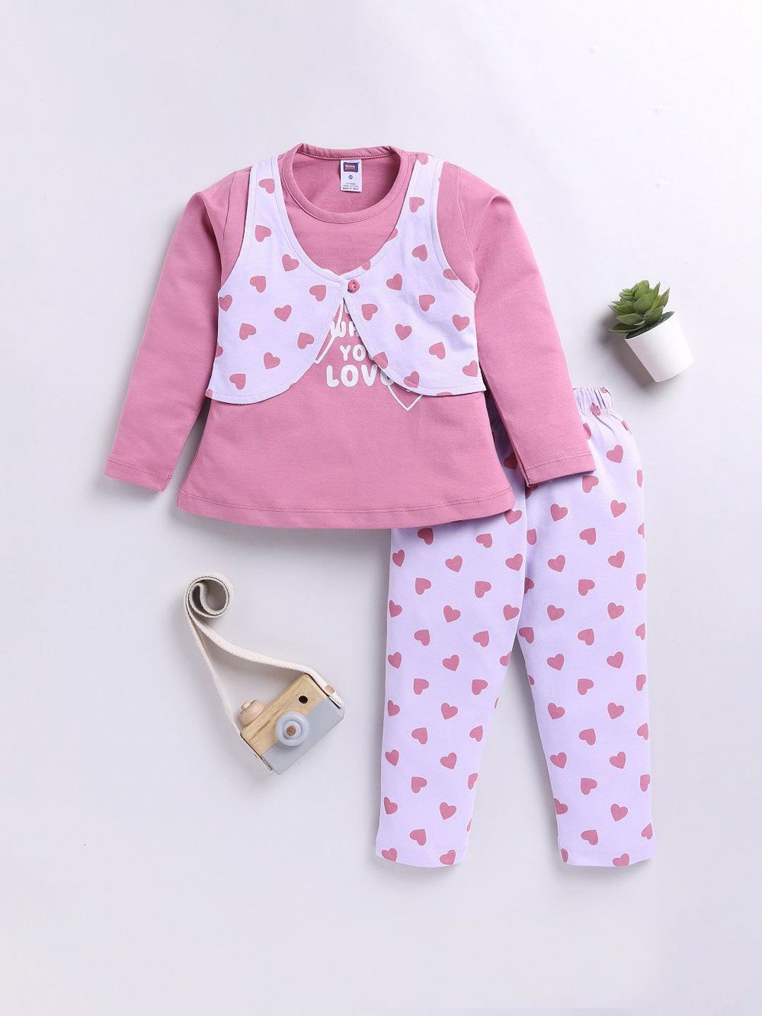 Nottie Planet Girls Printed Top with Trousers-picture-47