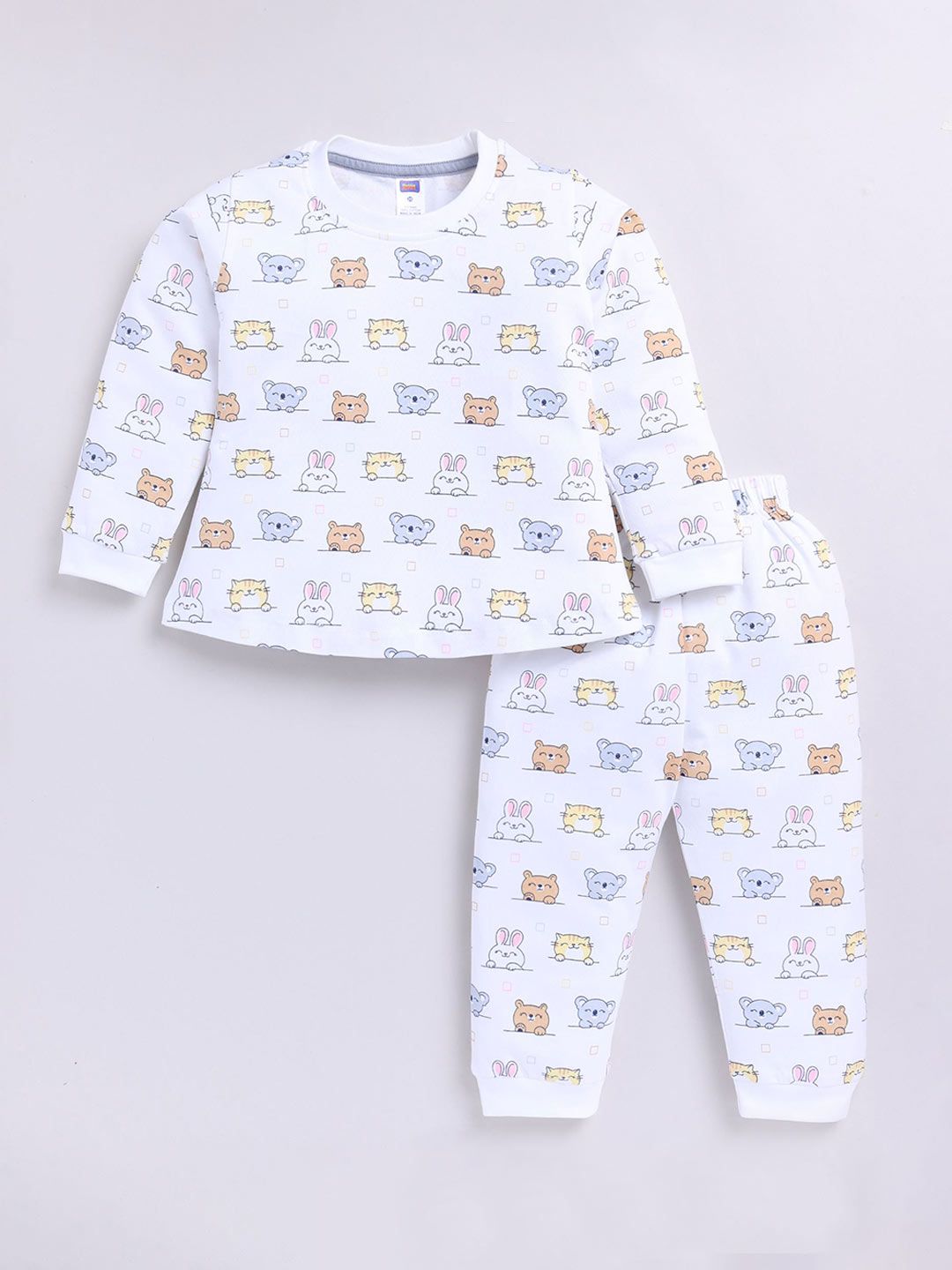 Nottie Planet Girls Printed T-shirt with Pyjamas-picture-51