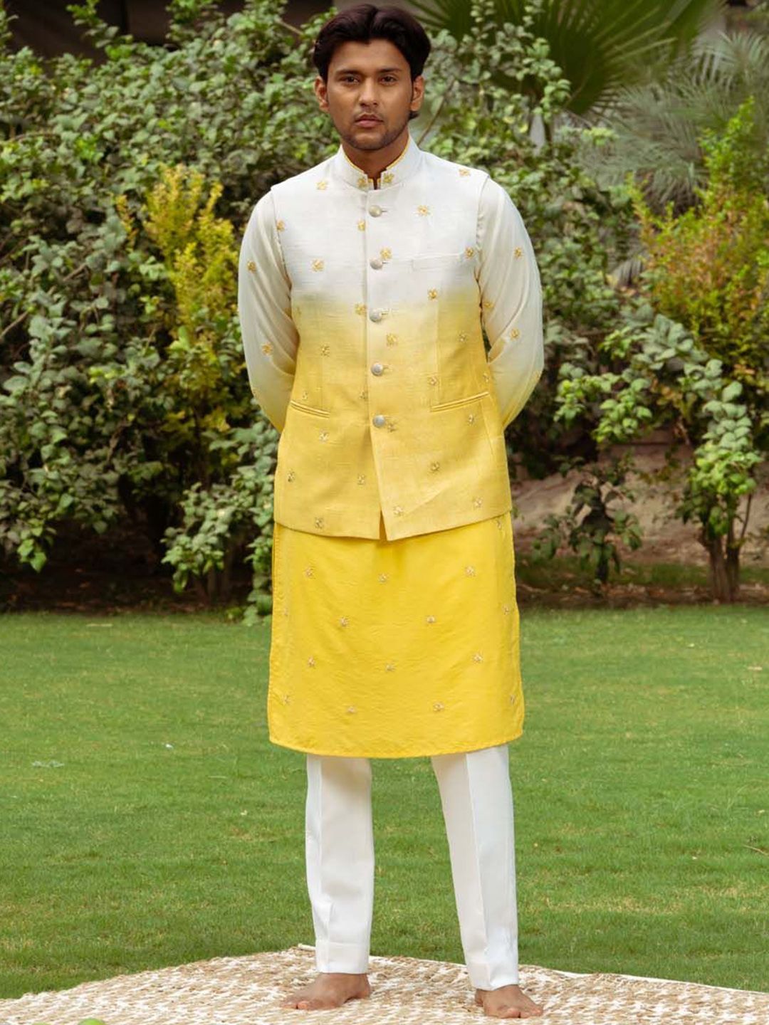 Ayush Jain Embroidered Woven Nehru Jackets-picture-34