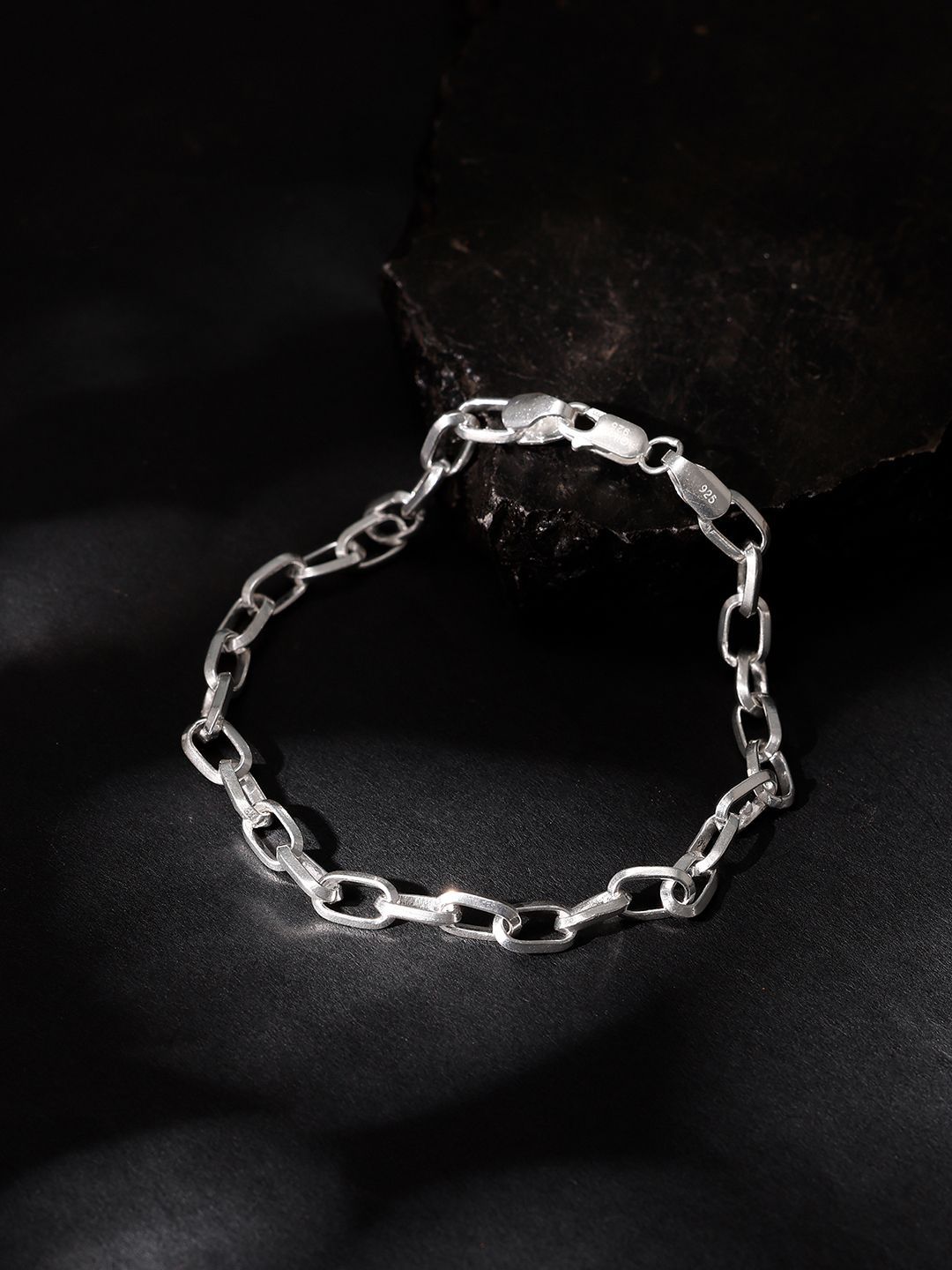 GIVA Men 925 Sterling Silver Rhodium-Plated Link Bracelet-picture-38