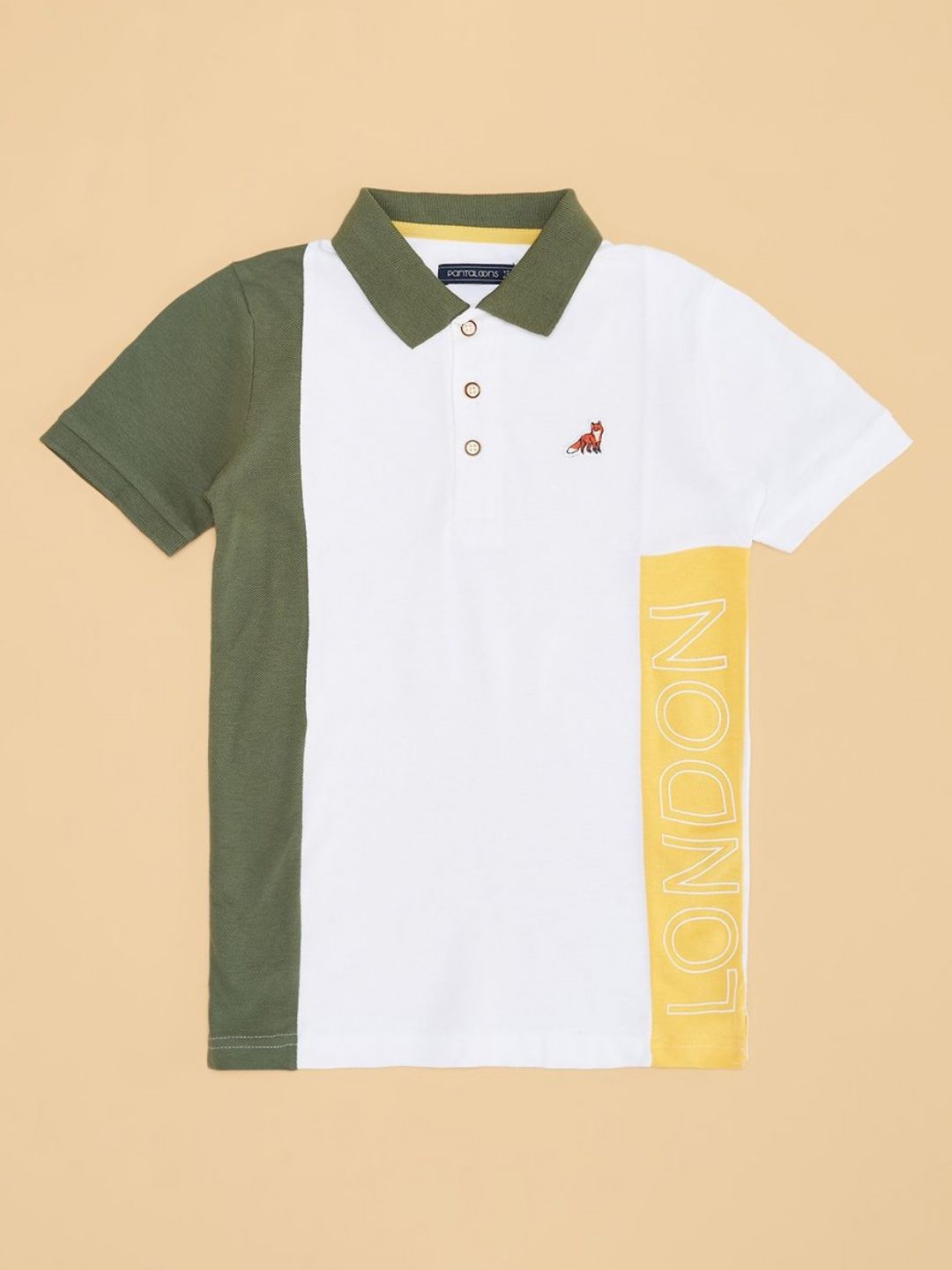 Pantaloons Junior Boys Polo Collar Applique T-shirt-picture-24