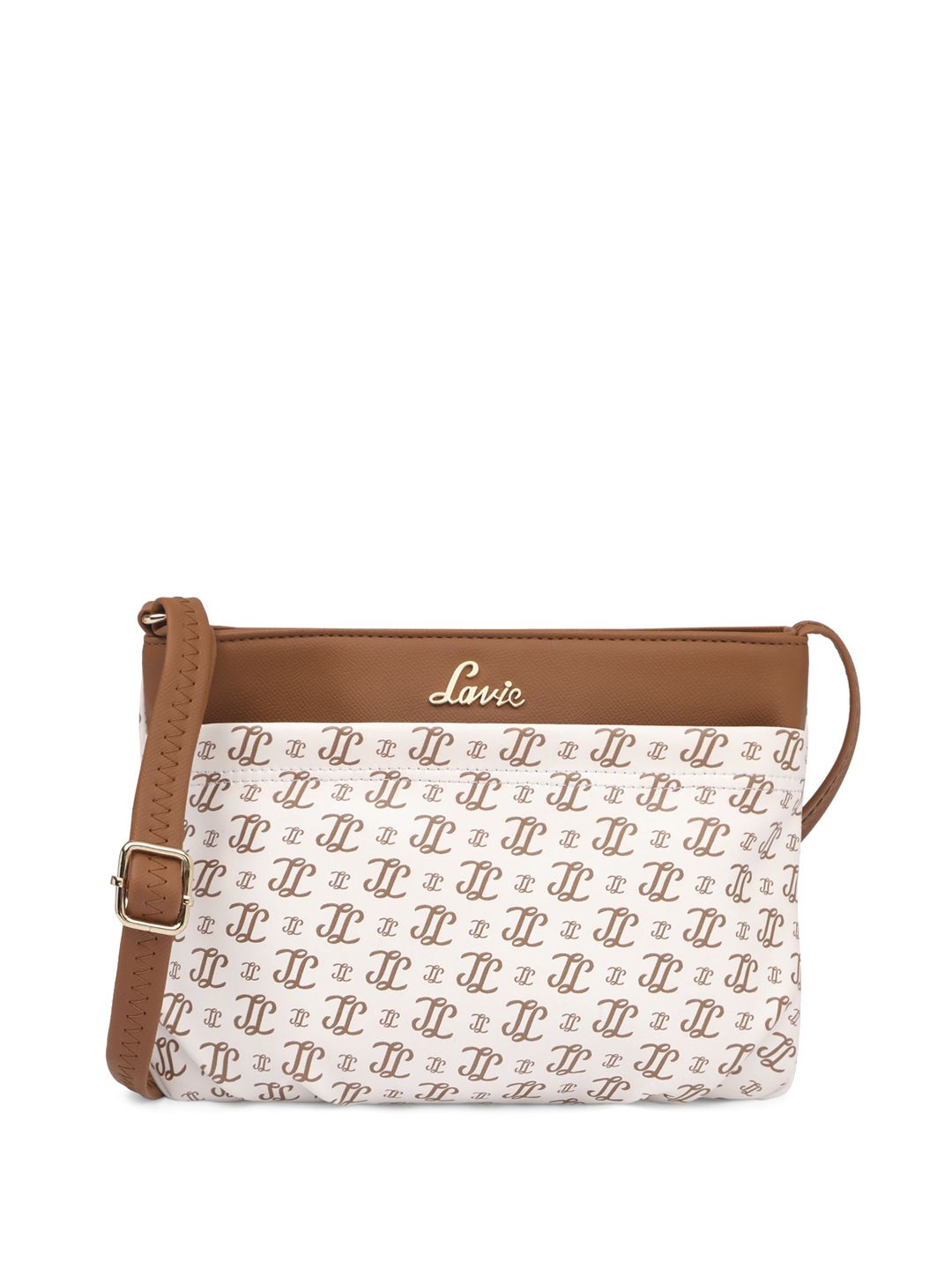 Lavie Floral Printed Structured Sling Bag with Cut Work-picture-21