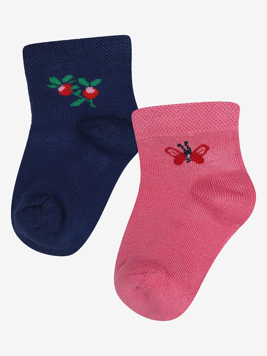Bodycare Girls Pack Of 2 Patterned Ankle Length Socks-picture-49